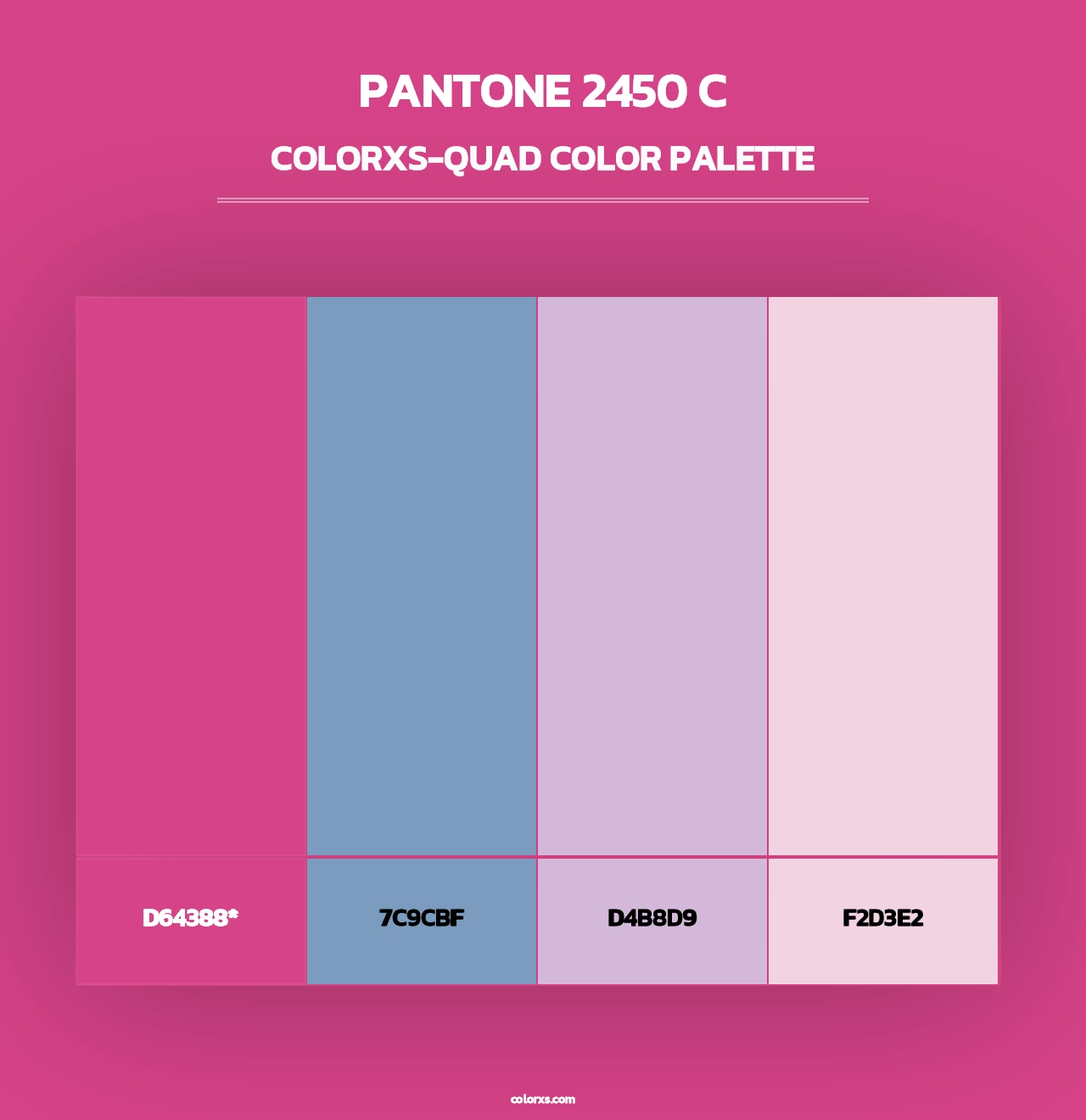 PANTONE 2450 C - Colorxs Quad Palette