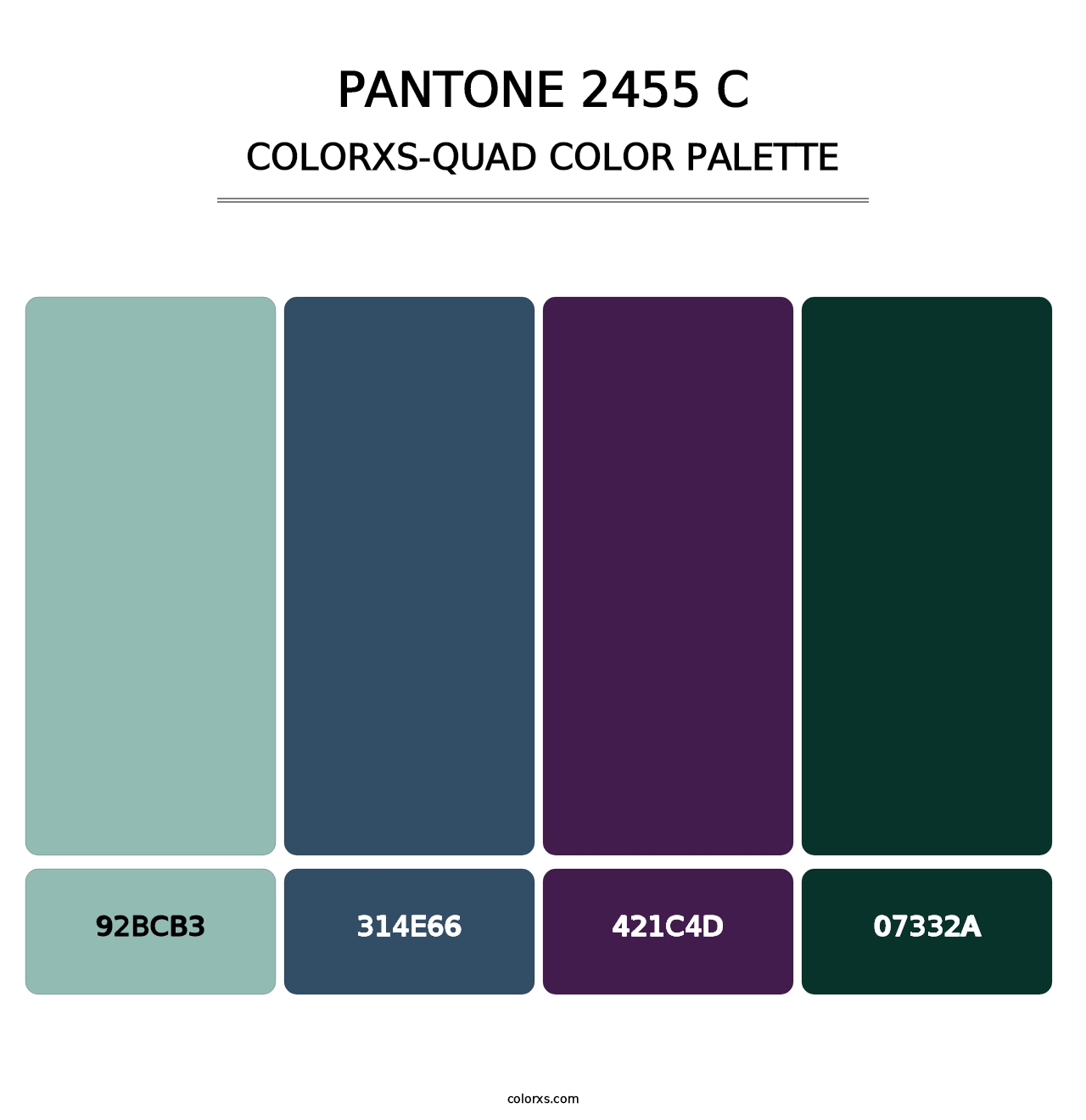 PANTONE 2455 C - Colorxs Quad Palette