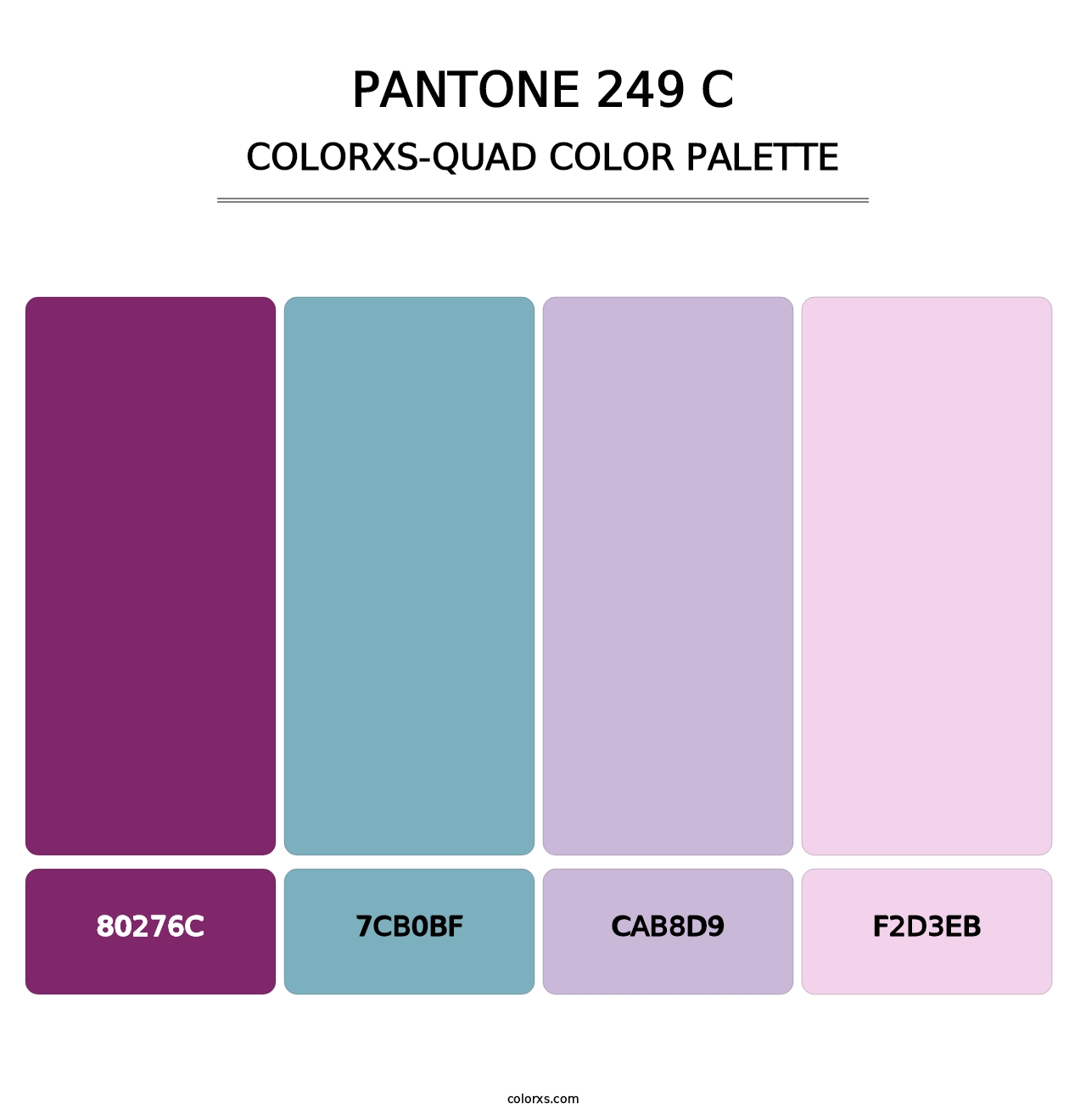 PANTONE 249 C - Colorxs Quad Palette