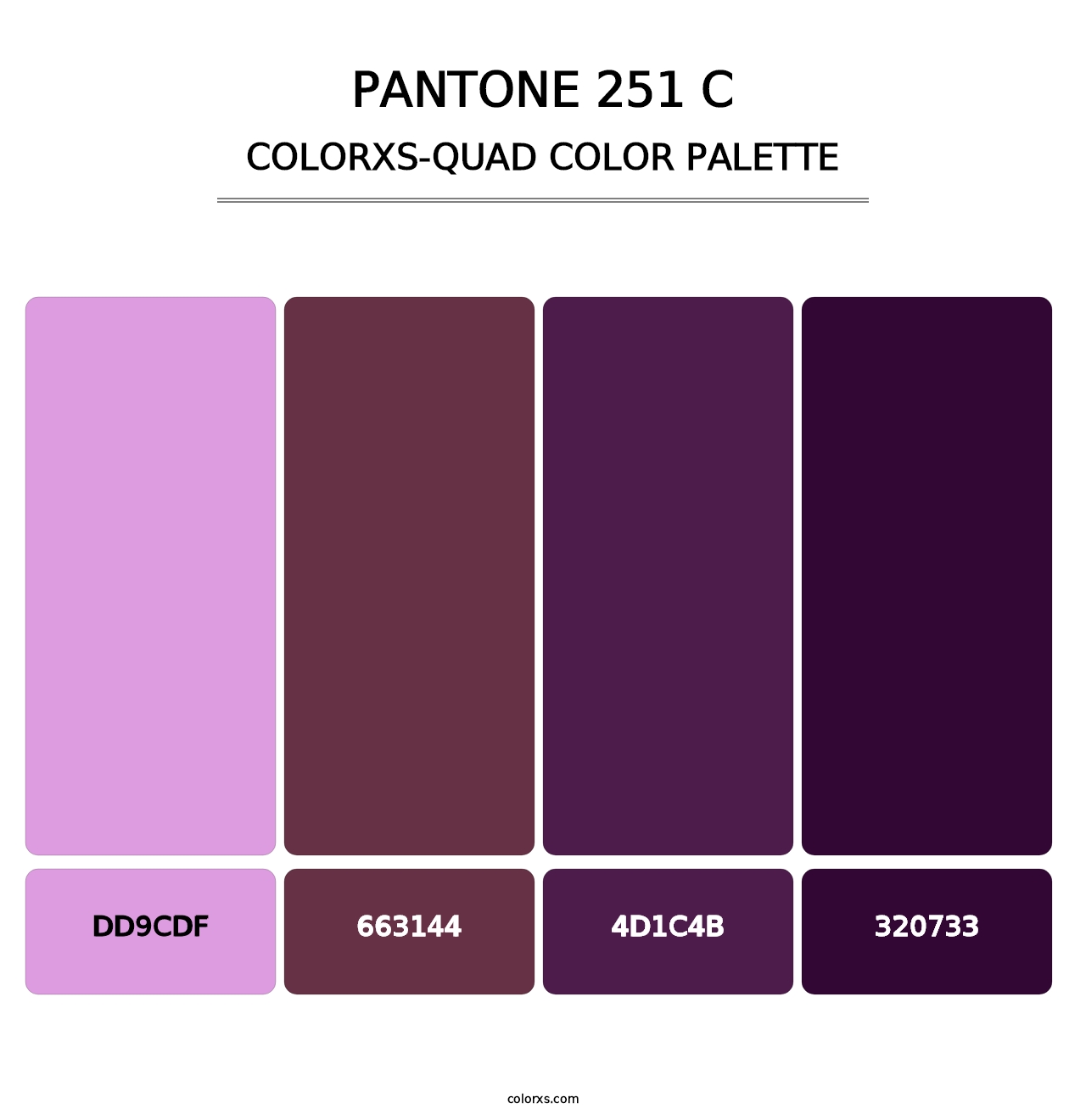 PANTONE 251 C - Colorxs Quad Palette