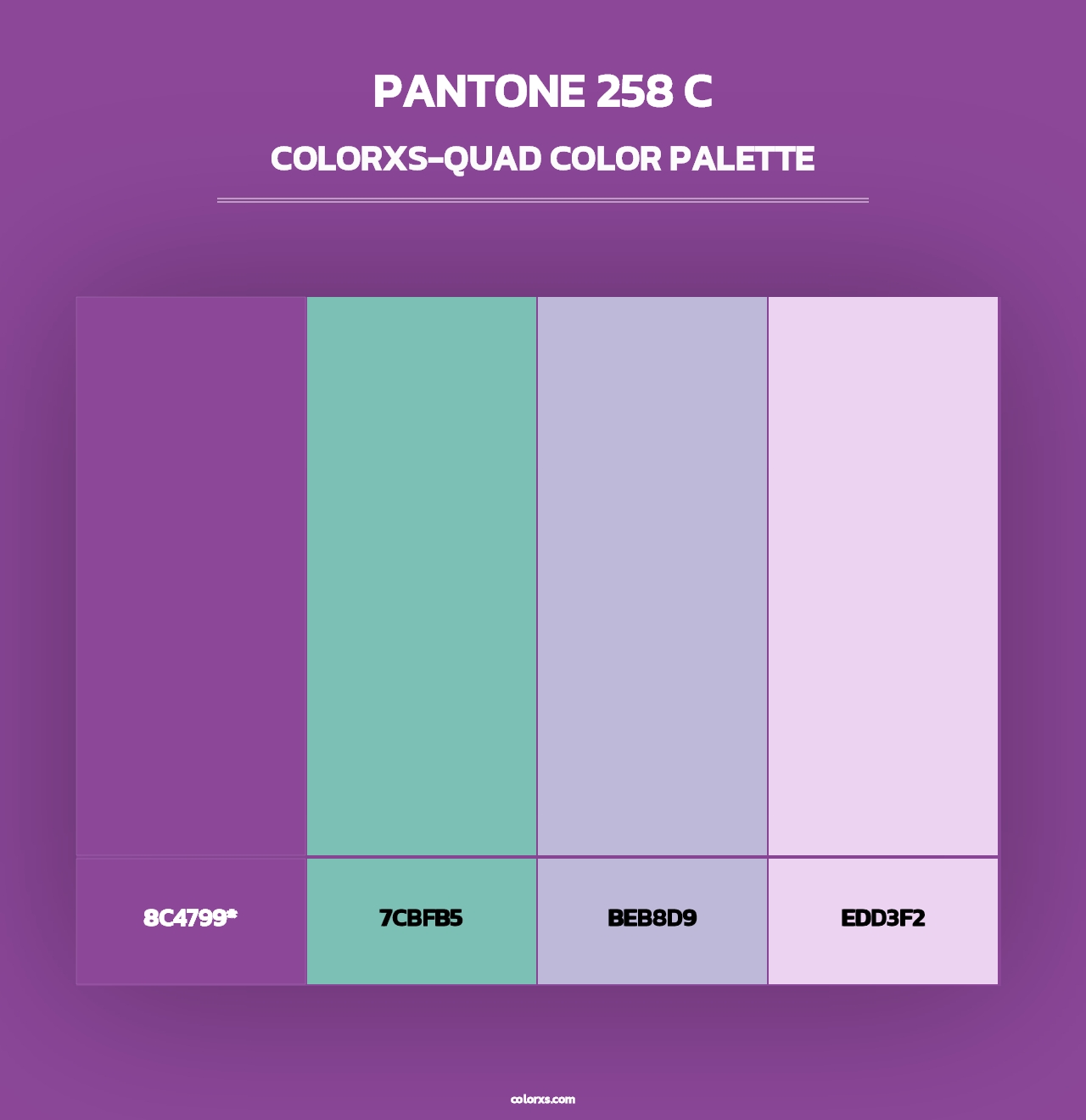 PANTONE 258 C - Colorxs Quad Palette