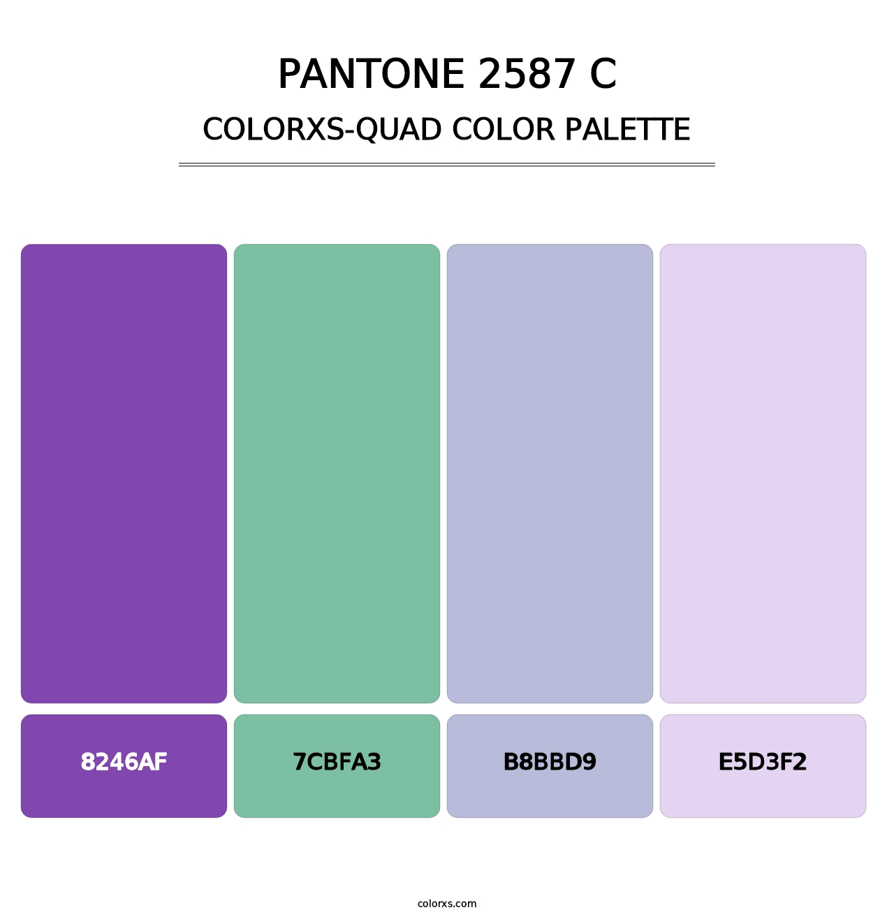 PANTONE 2587 C - Colorxs Quad Palette