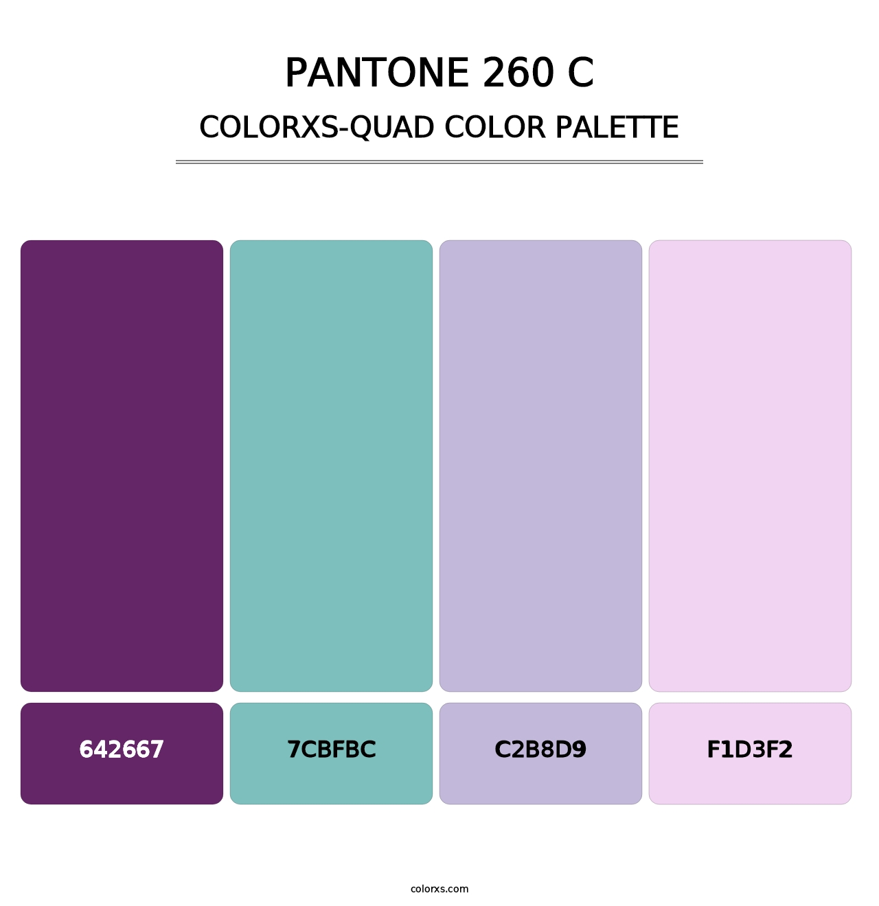 PANTONE 260 C - Colorxs Quad Palette