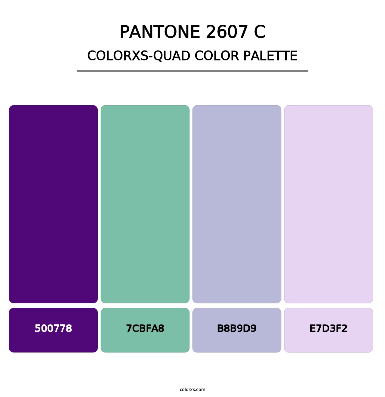 PANTONE 2607 C - Colorxs Quad Palette