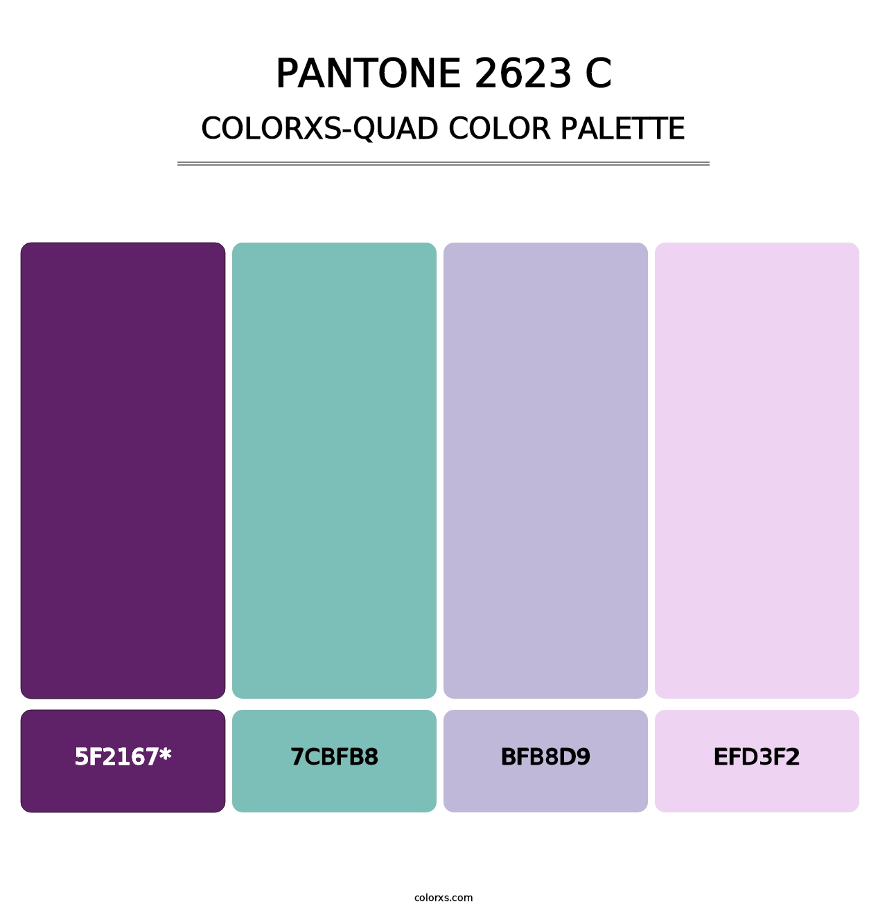 PANTONE 2623 C - Colorxs Quad Palette