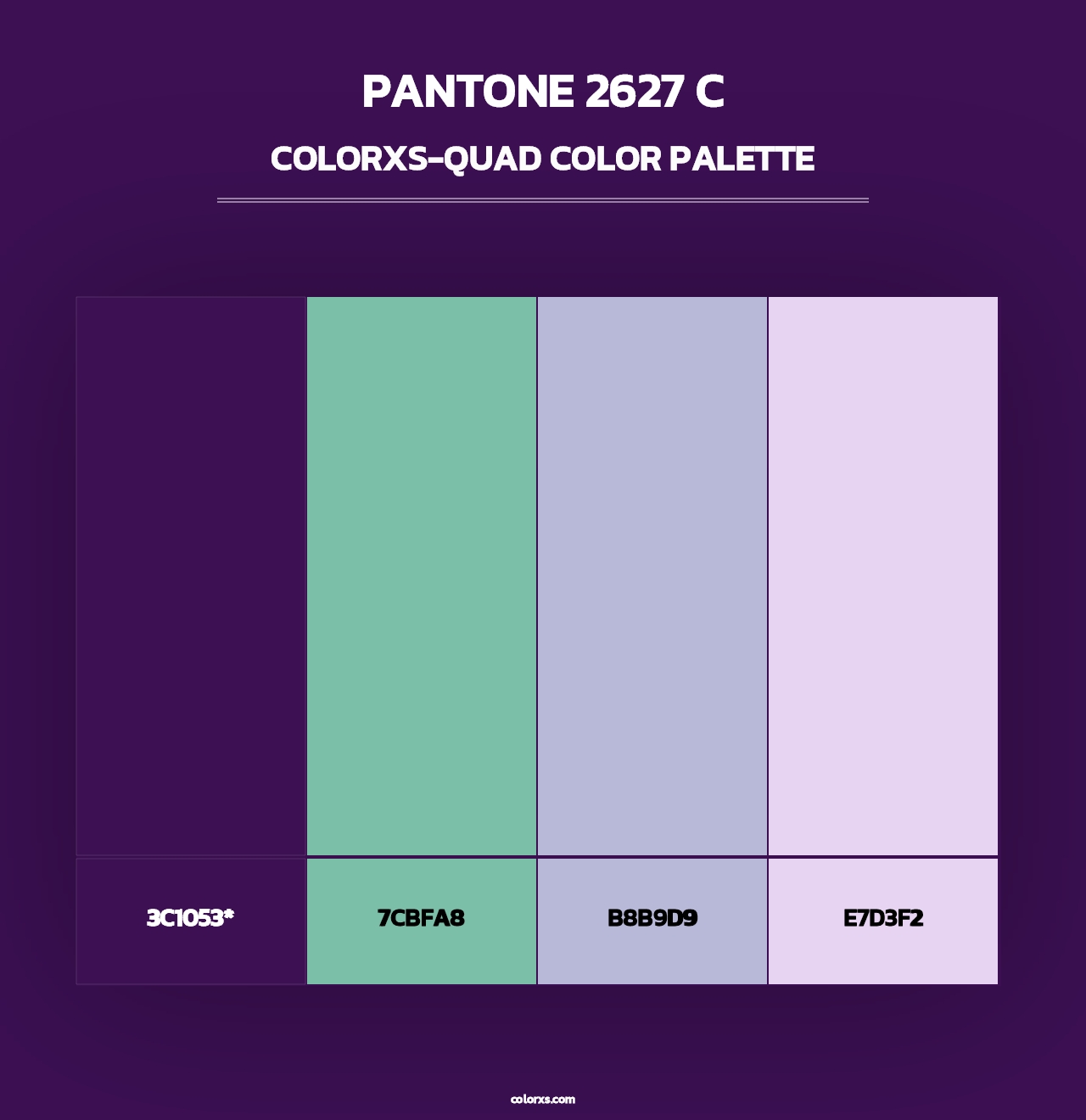 PANTONE 2627 C - Colorxs Quad Palette