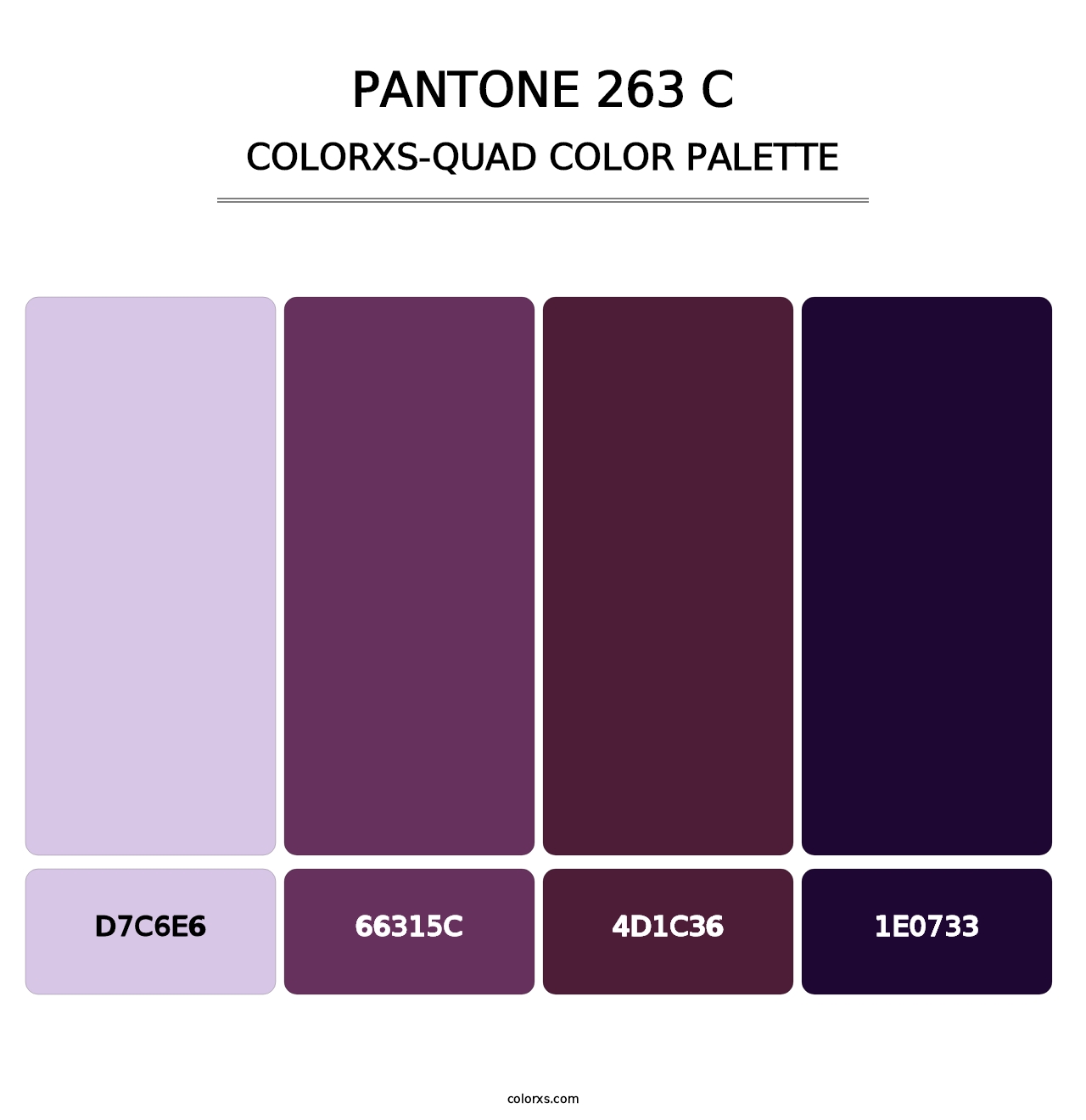 PANTONE 263 C - Colorxs Quad Palette