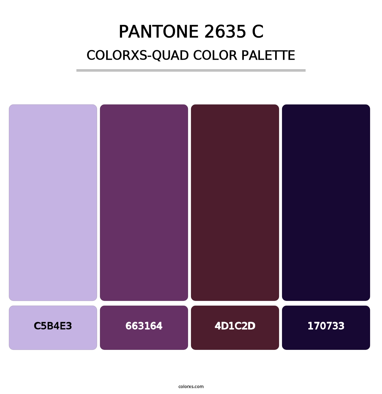 PANTONE 2635 C - Colorxs Quad Palette