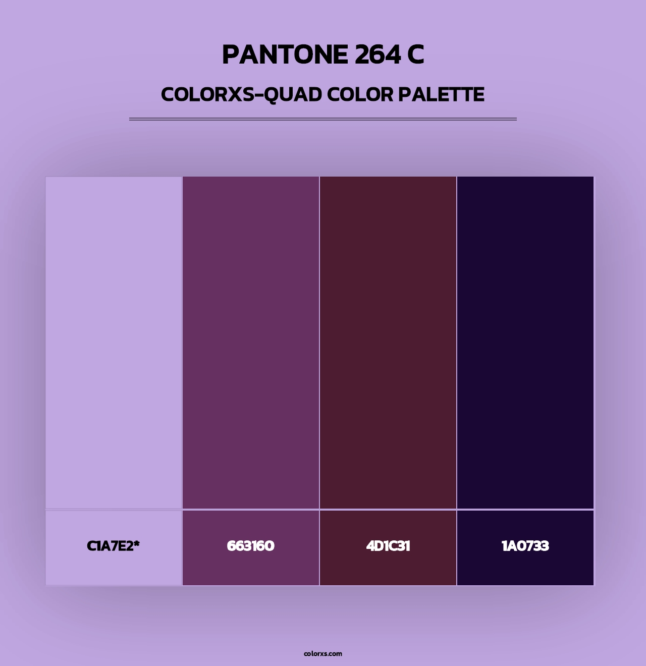 PANTONE 264 C - Colorxs Quad Palette