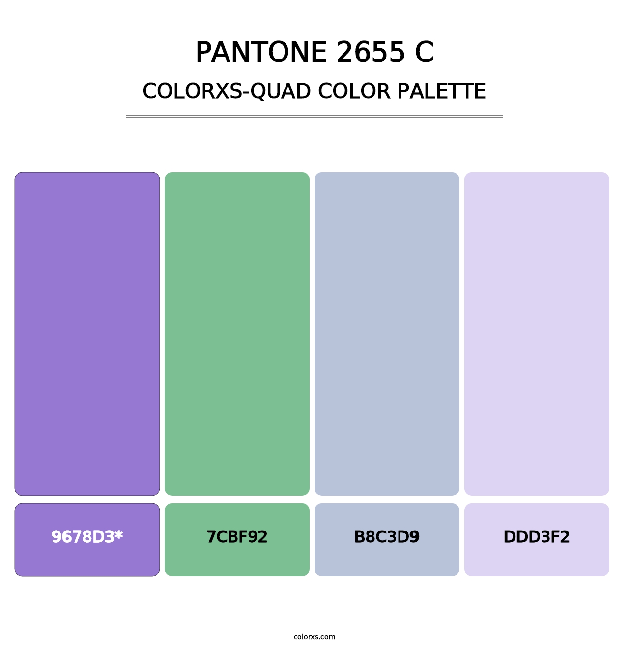 PANTONE 2655 C - Colorxs Quad Palette