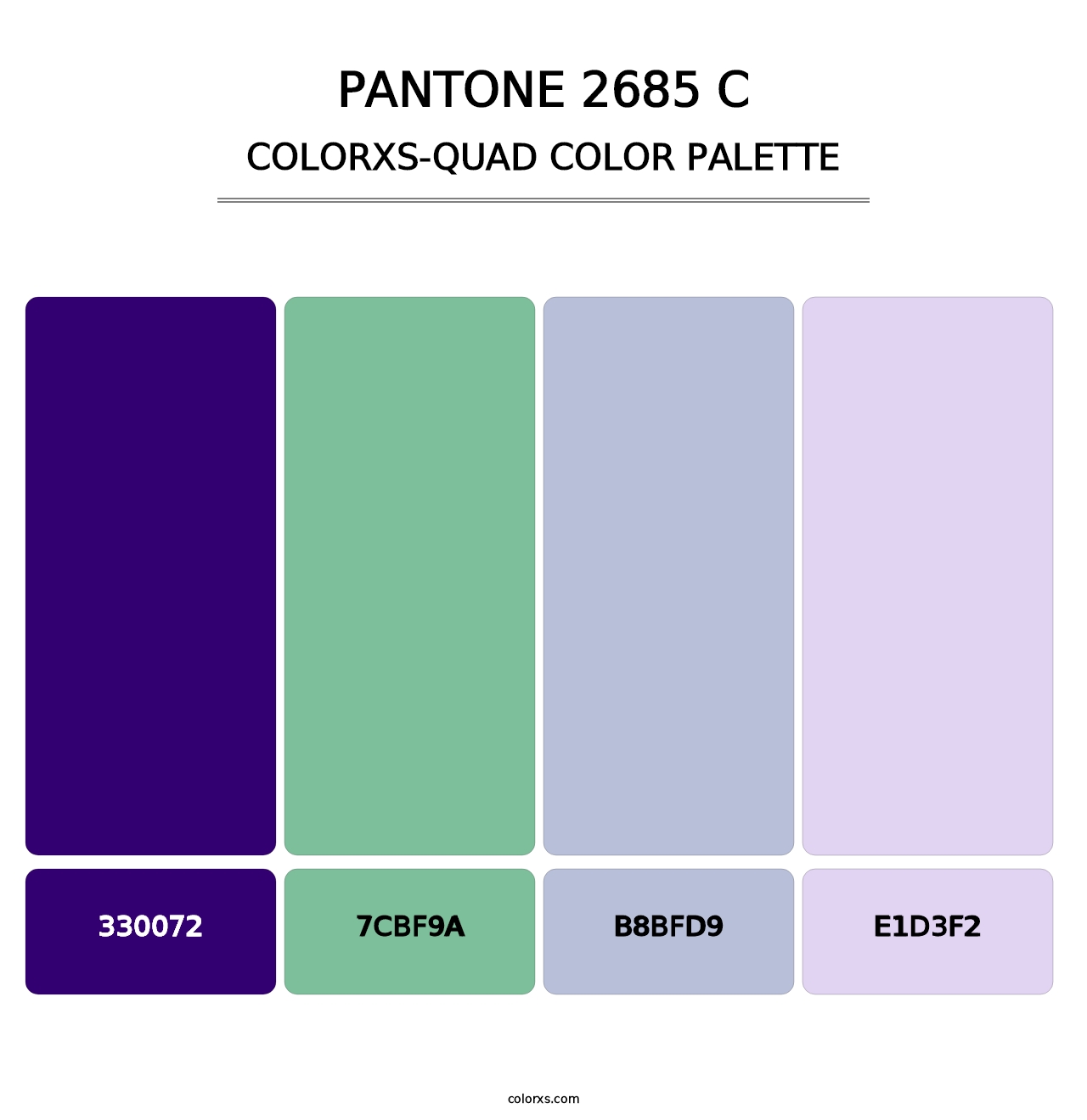 PANTONE 2685 C - Colorxs Quad Palette
