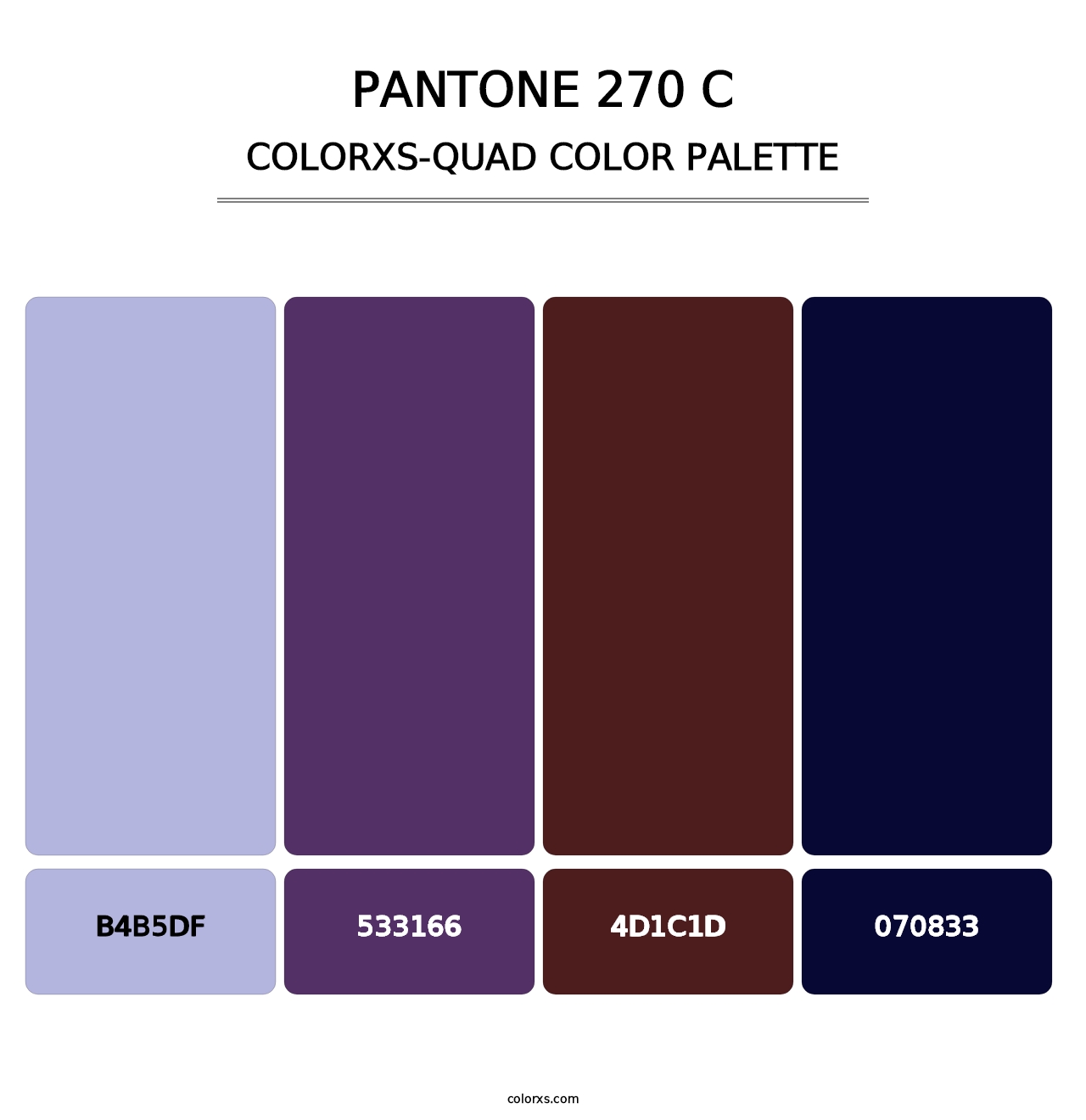 PANTONE 270 C - Colorxs Quad Palette