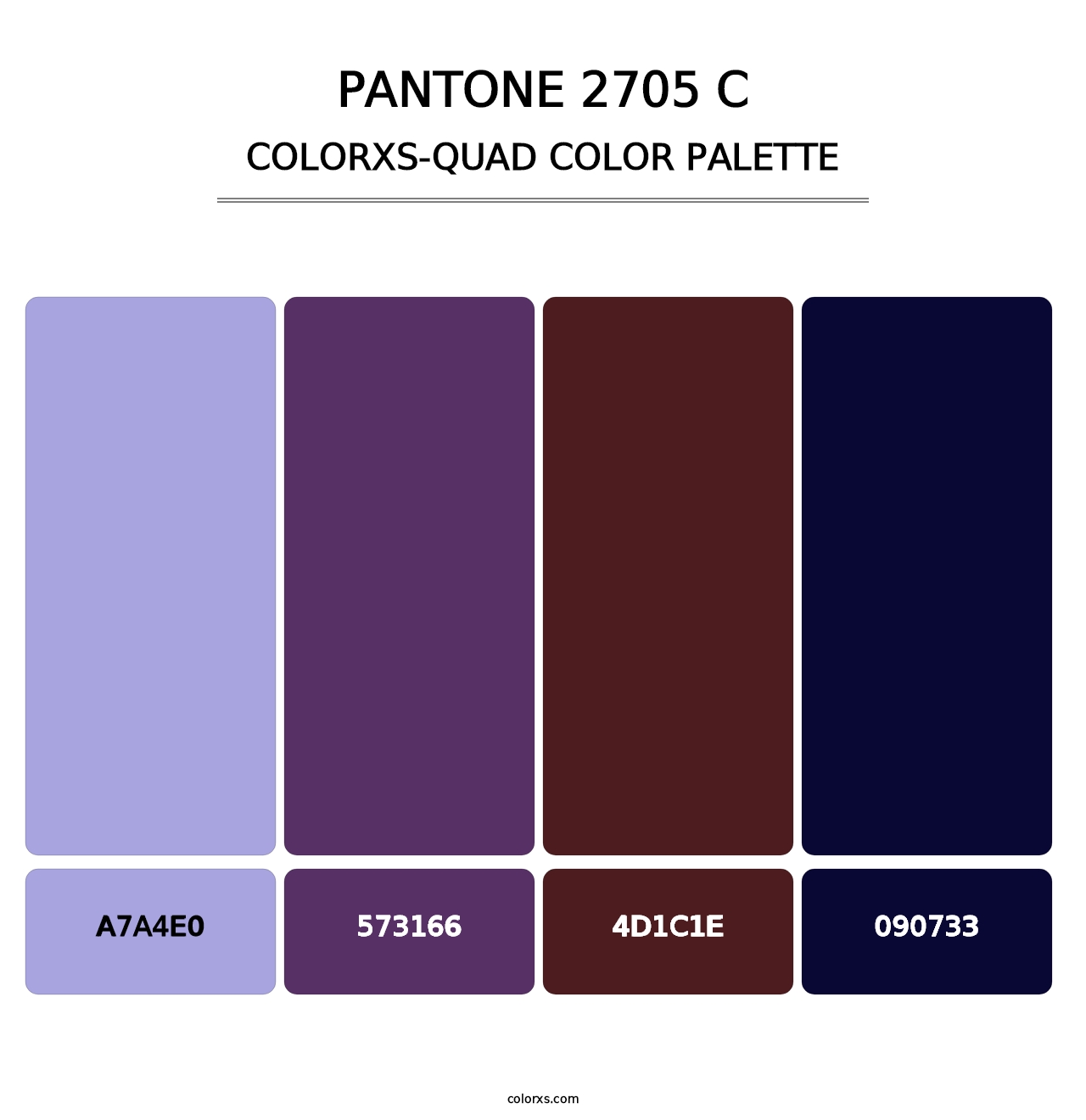 PANTONE 2705 C - Colorxs Quad Palette