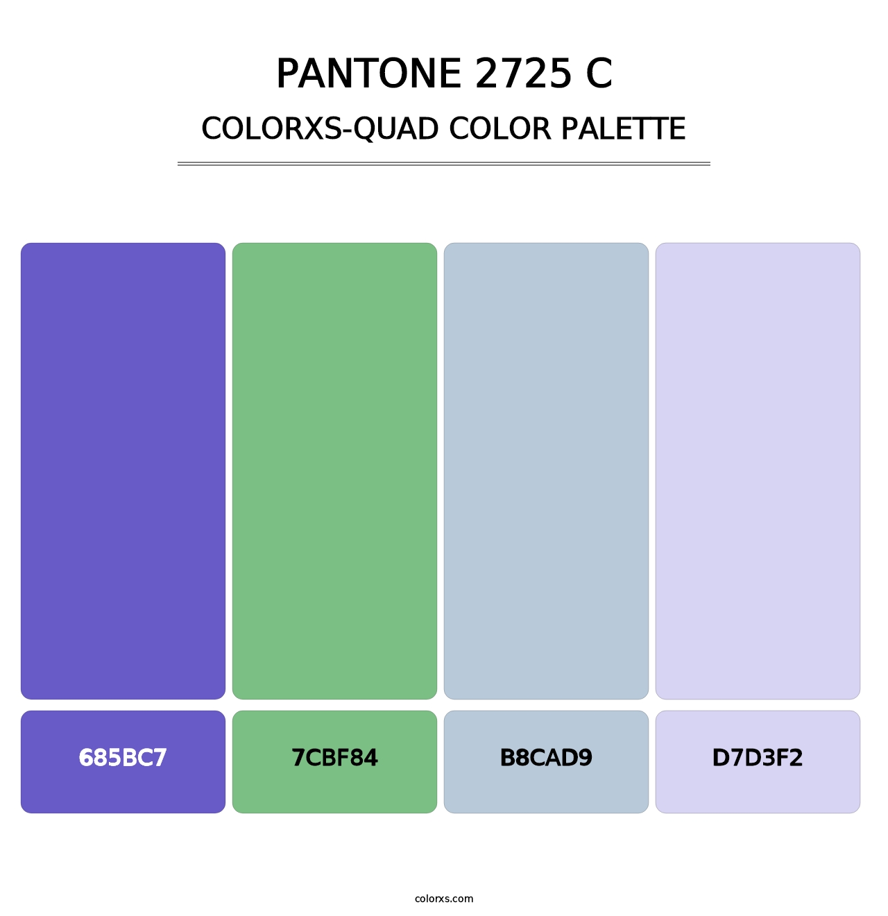 PANTONE 2725 C - Colorxs Quad Palette