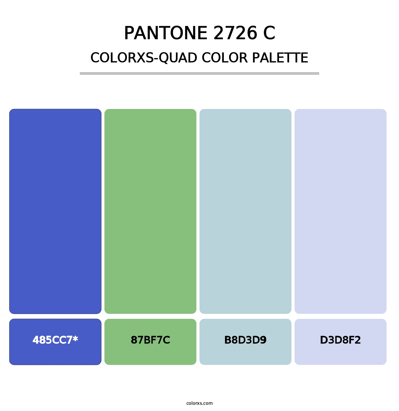 PANTONE 2726 C - Colorxs Quad Palette