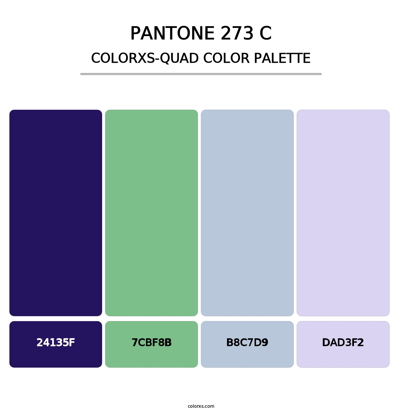 PANTONE 273 C - Colorxs Quad Palette