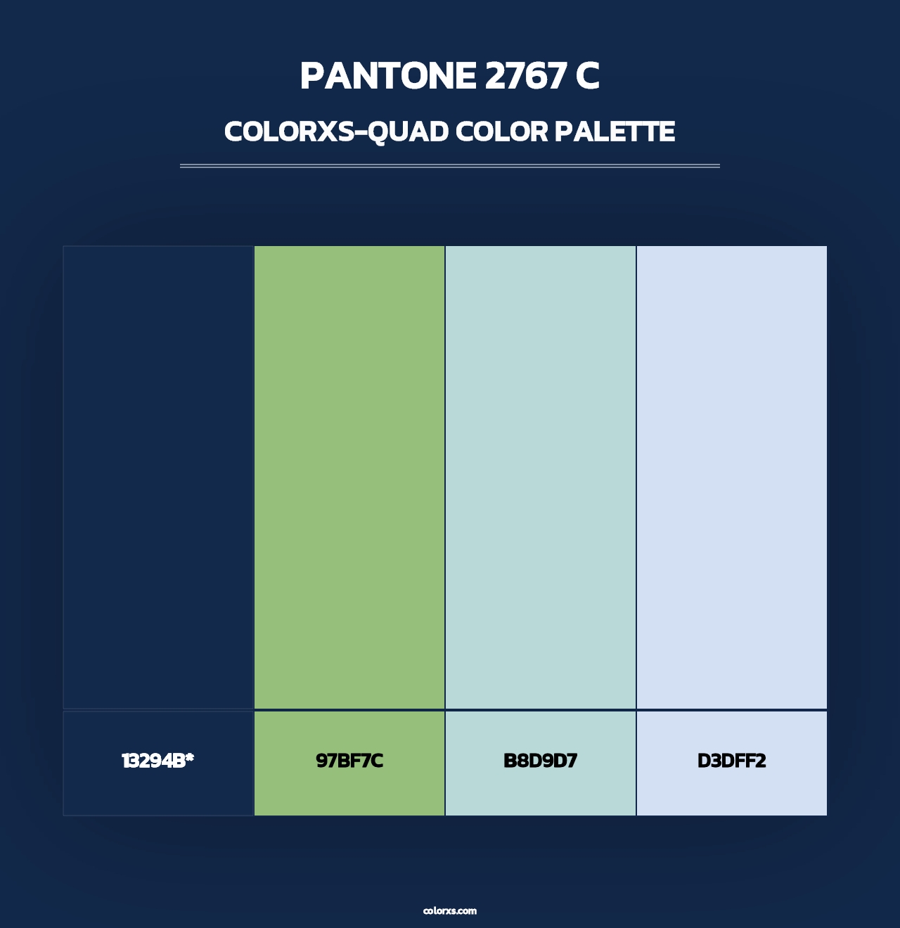 PANTONE 2767 C - Colorxs Quad Palette