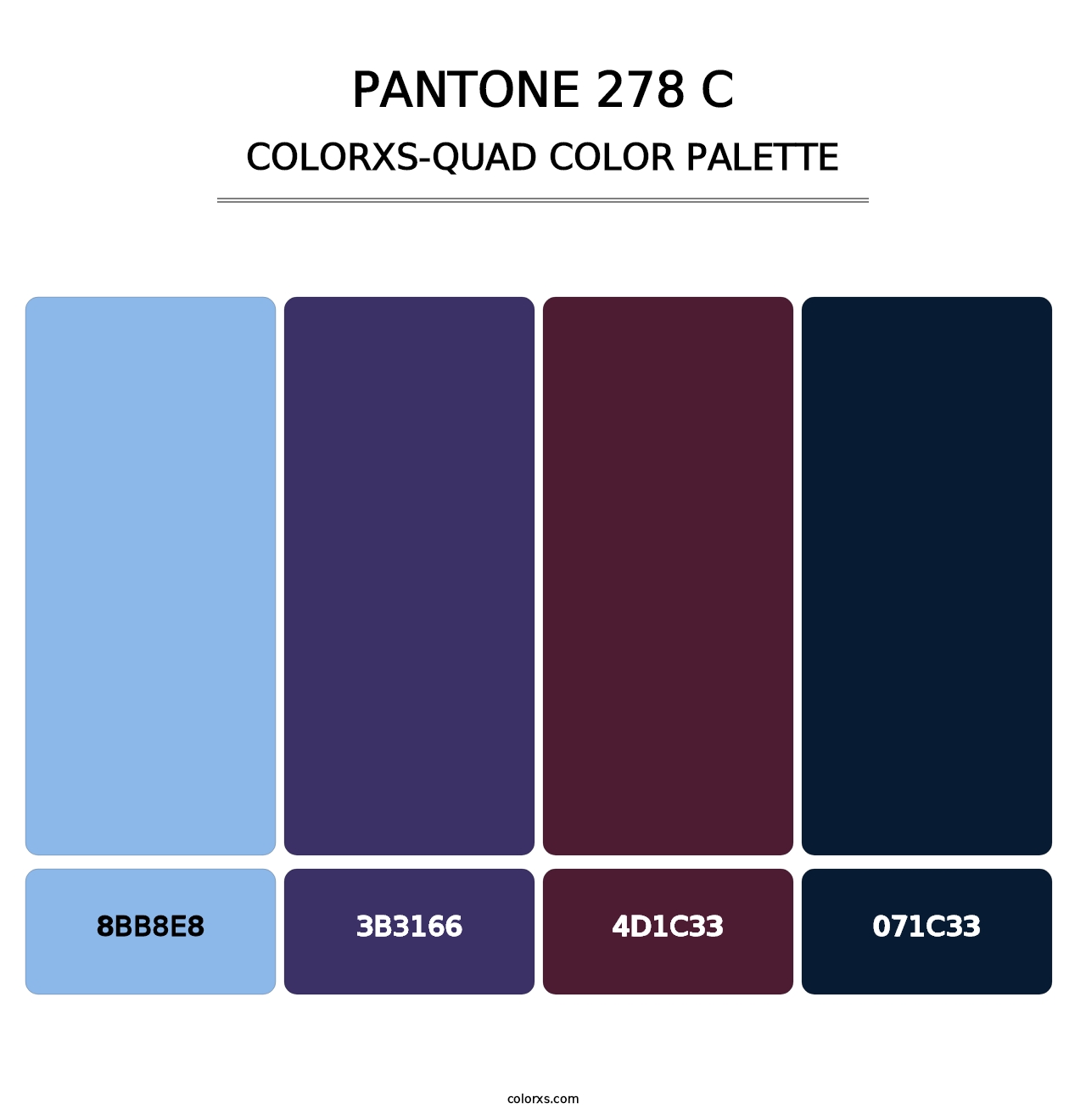 PANTONE 278 C - Colorxs Quad Palette