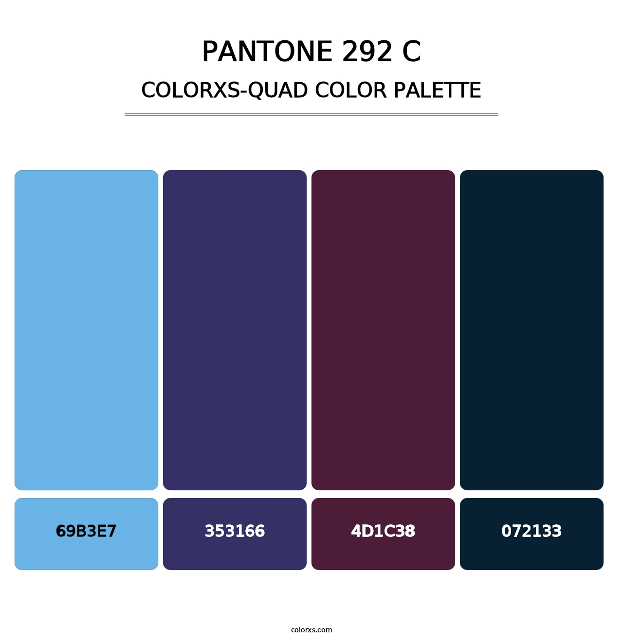 PANTONE 292 C - Colorxs Quad Palette