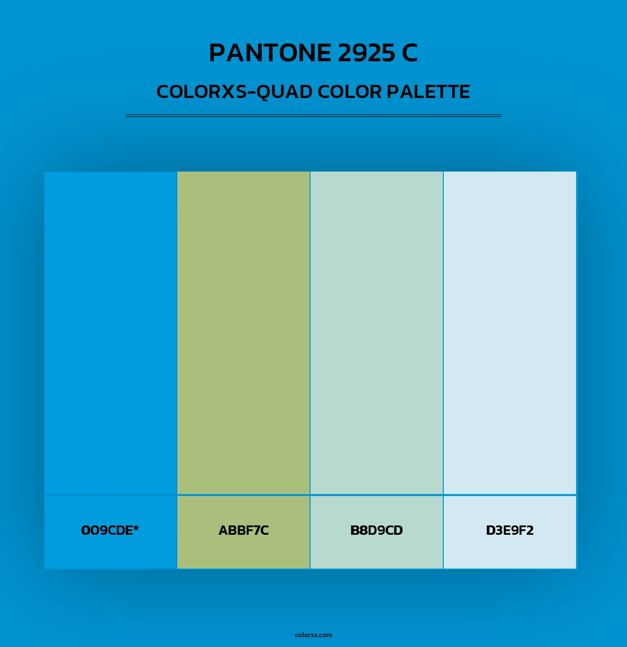 PANTONE 2925 C - Colorxs Quad Palette