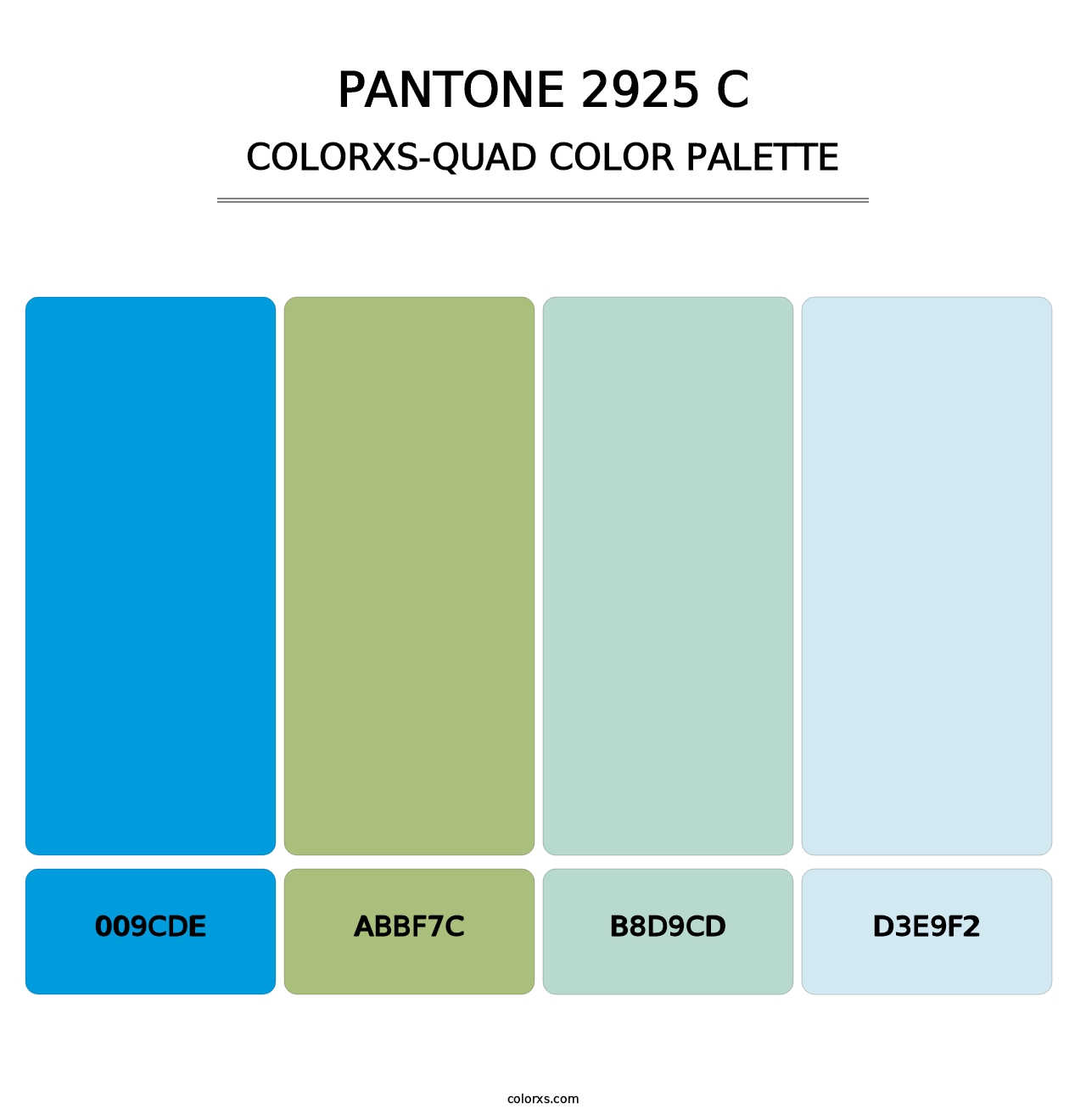 PANTONE 2925 C - Colorxs Quad Palette