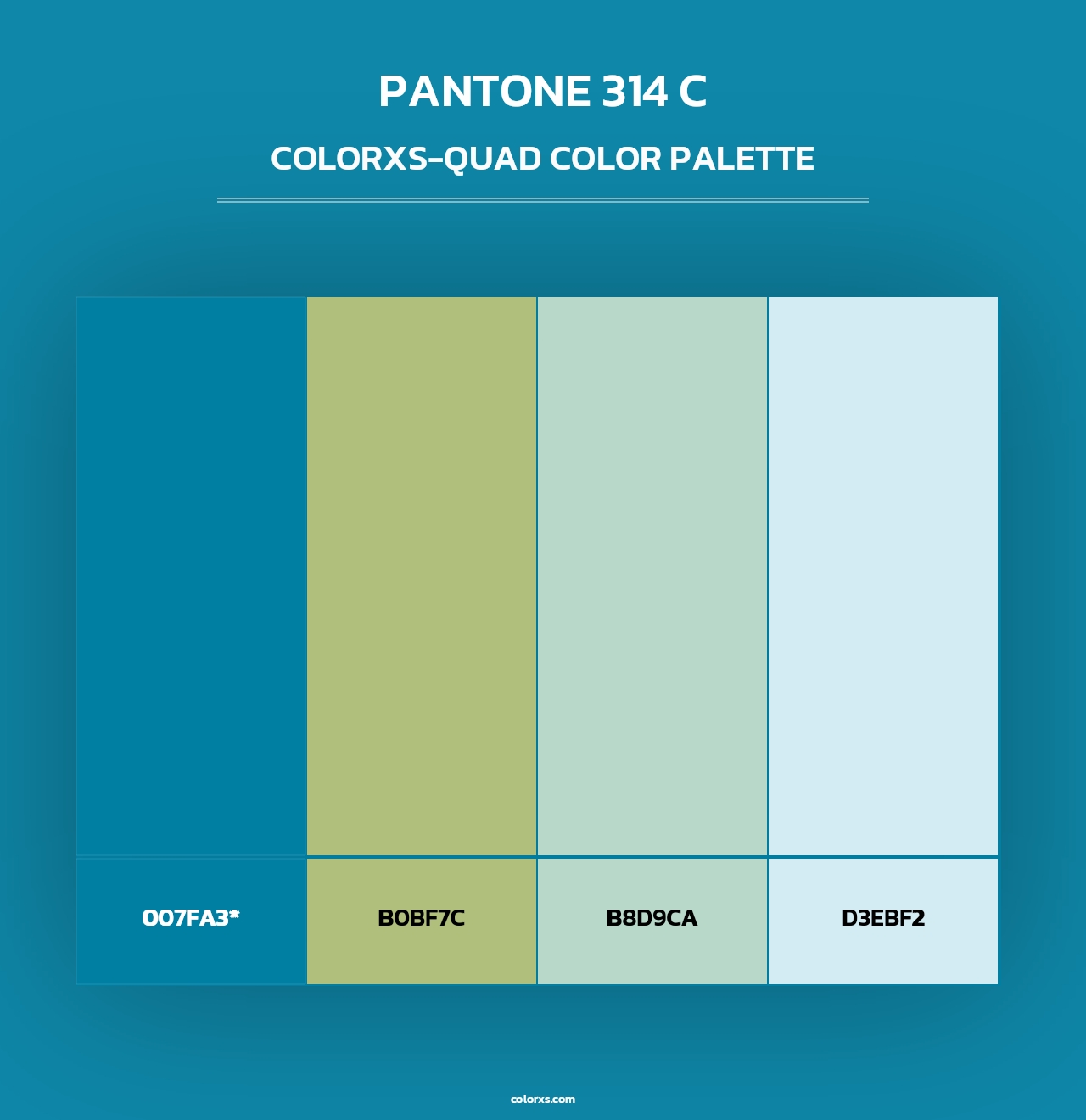 PANTONE 314 C - Colorxs Quad Palette
