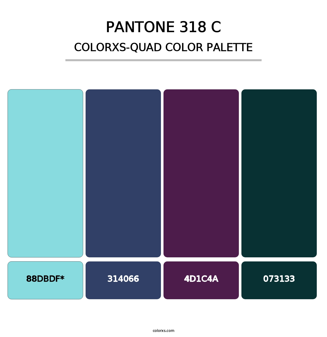 PANTONE 318 C - Colorxs Quad Palette