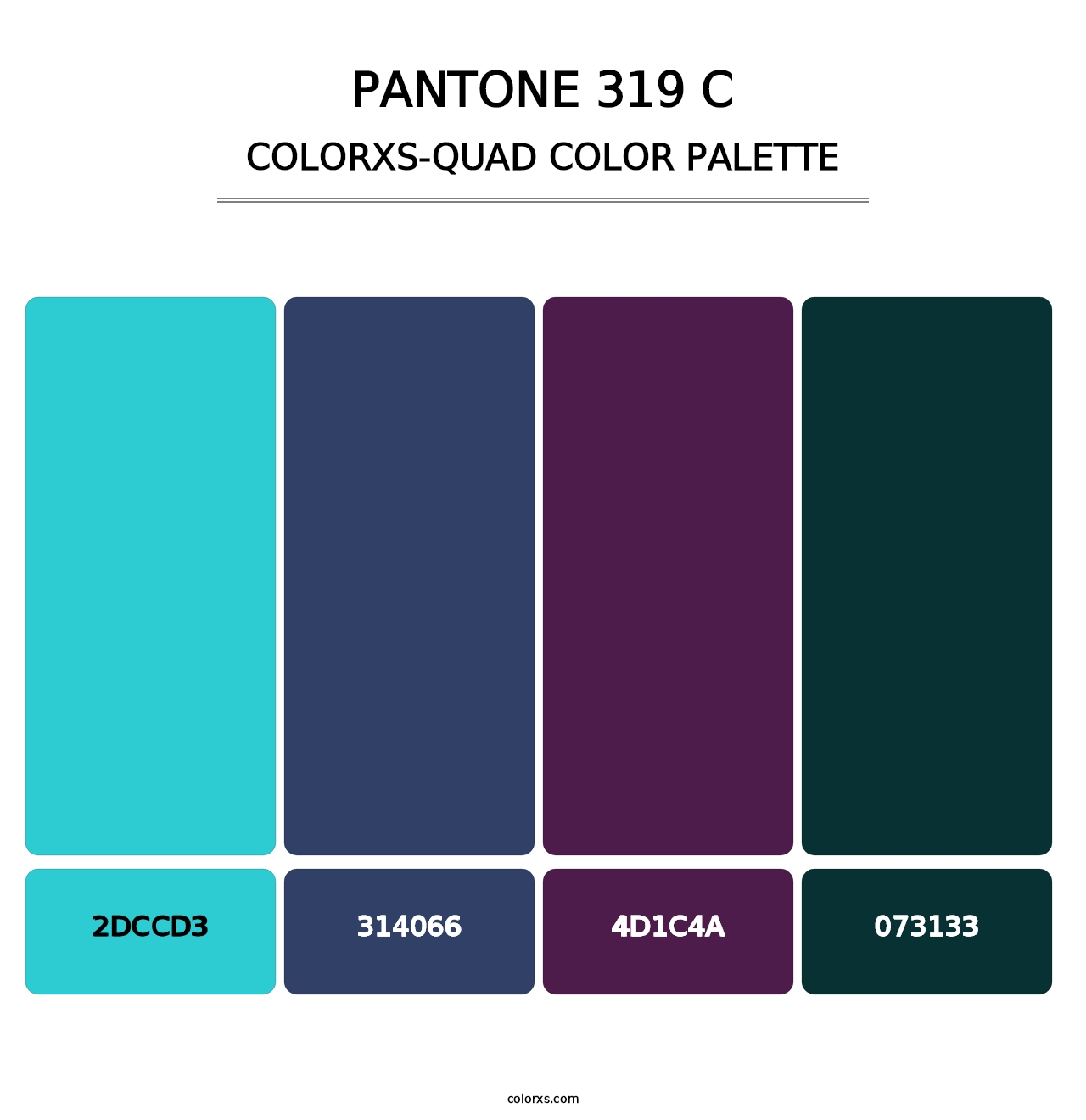 PANTONE 319 C - Colorxs Quad Palette