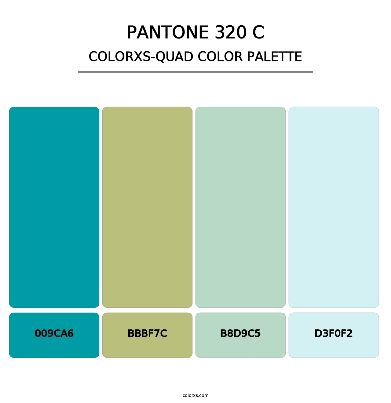 PANTONE 320 C - Colorxs Quad Palette