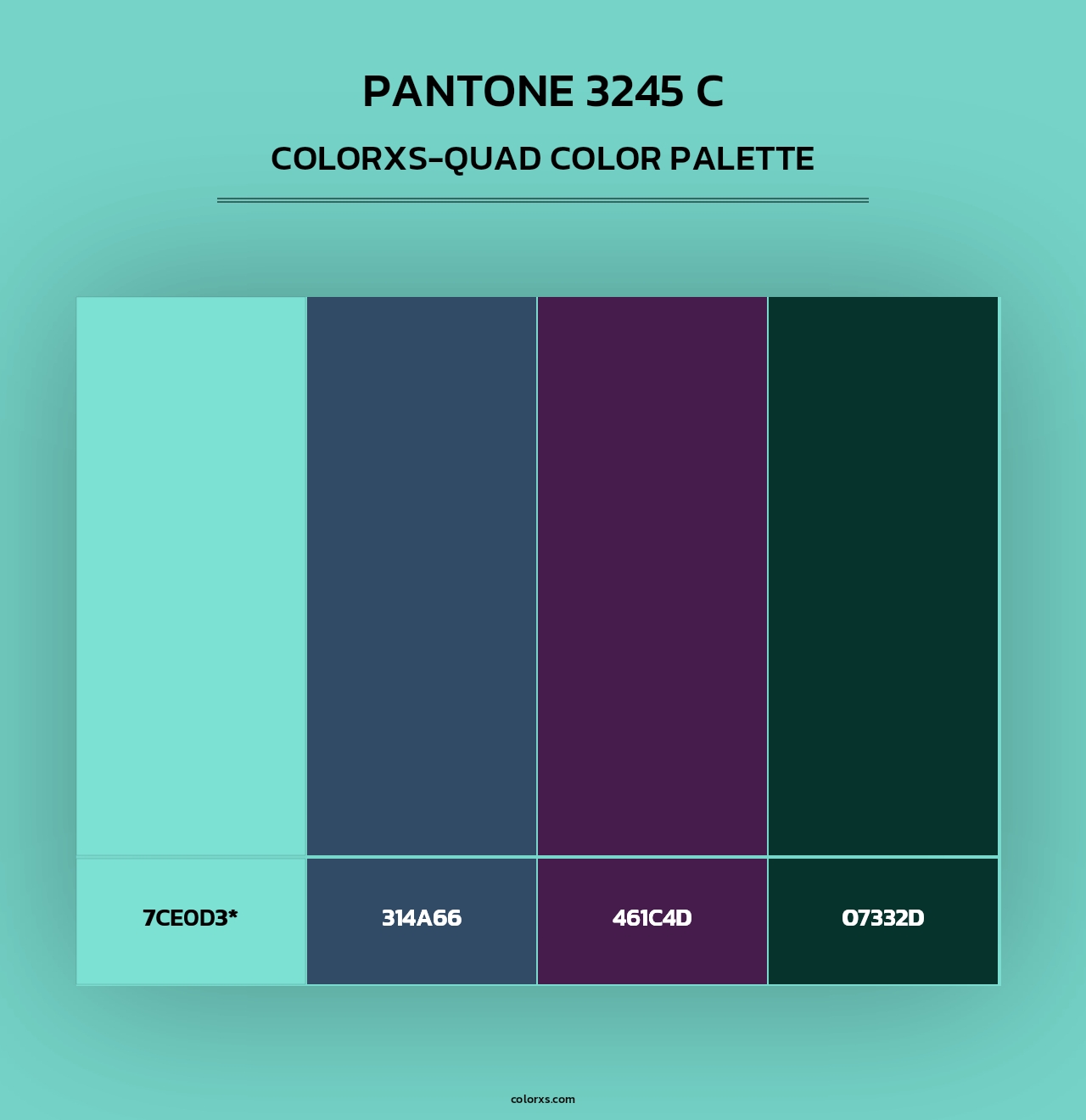 PANTONE 3245 C - Colorxs Quad Palette