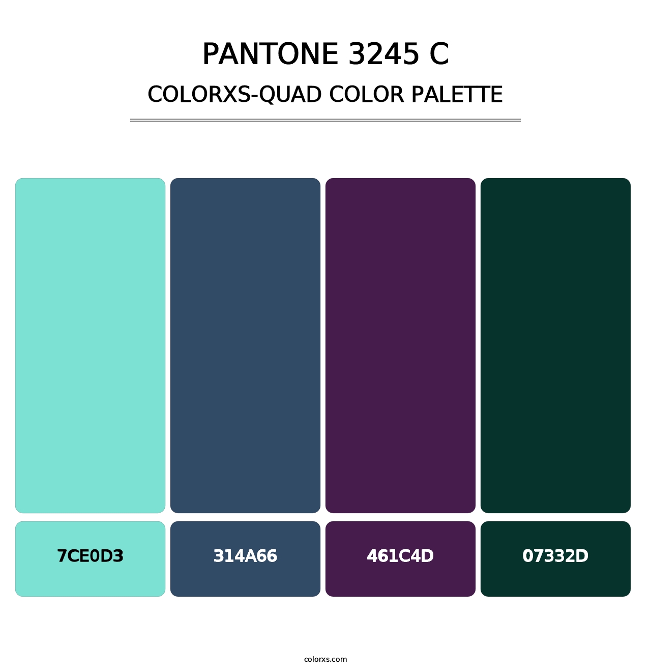 PANTONE 3245 C - Colorxs Quad Palette