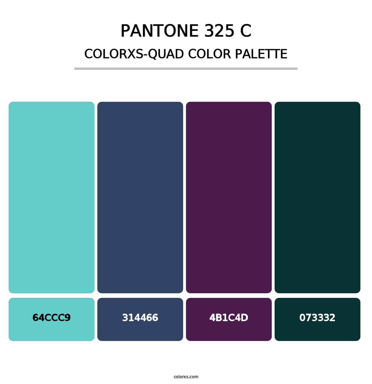 PANTONE 325 C - Colorxs Quad Palette