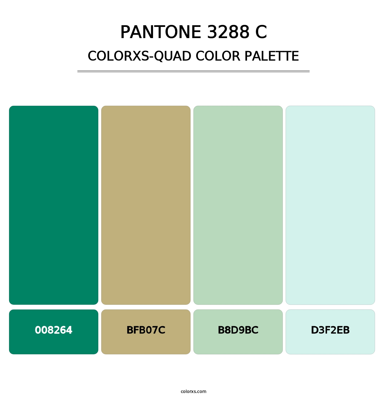 PANTONE 3288 C - Colorxs Quad Palette