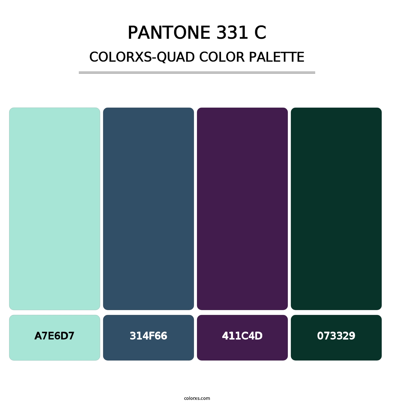 PANTONE 331 C - Colorxs Quad Palette