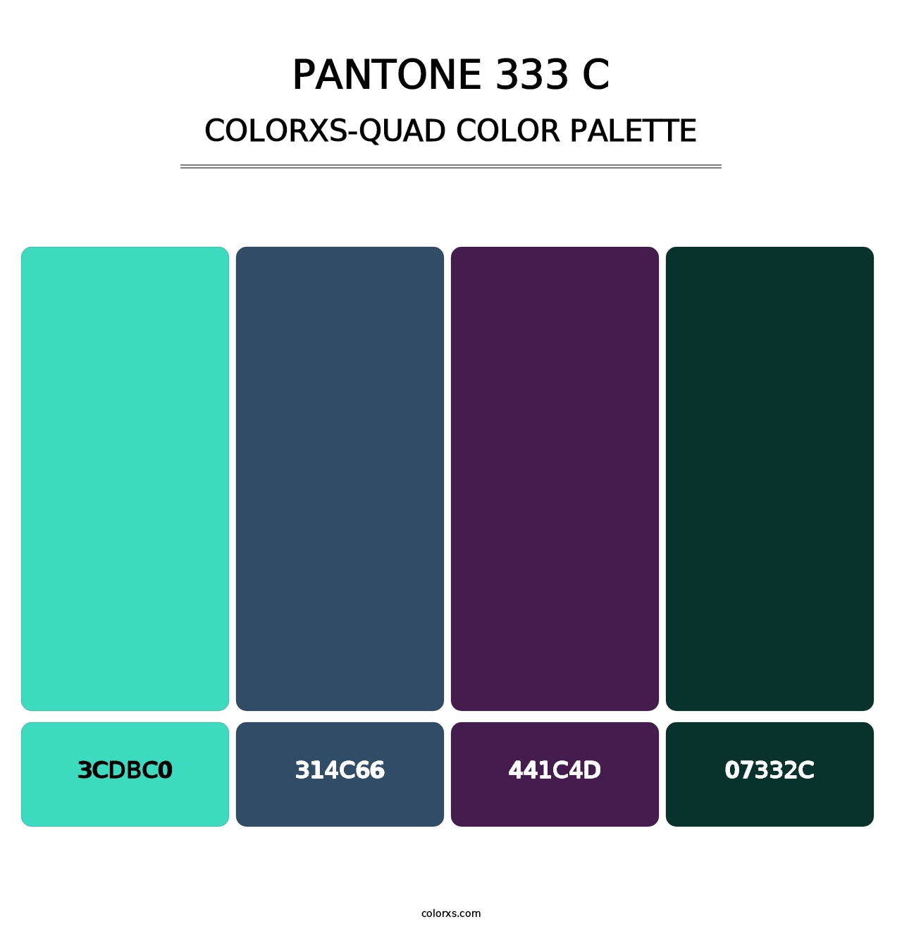 PANTONE 333 C - Colorxs Quad Palette