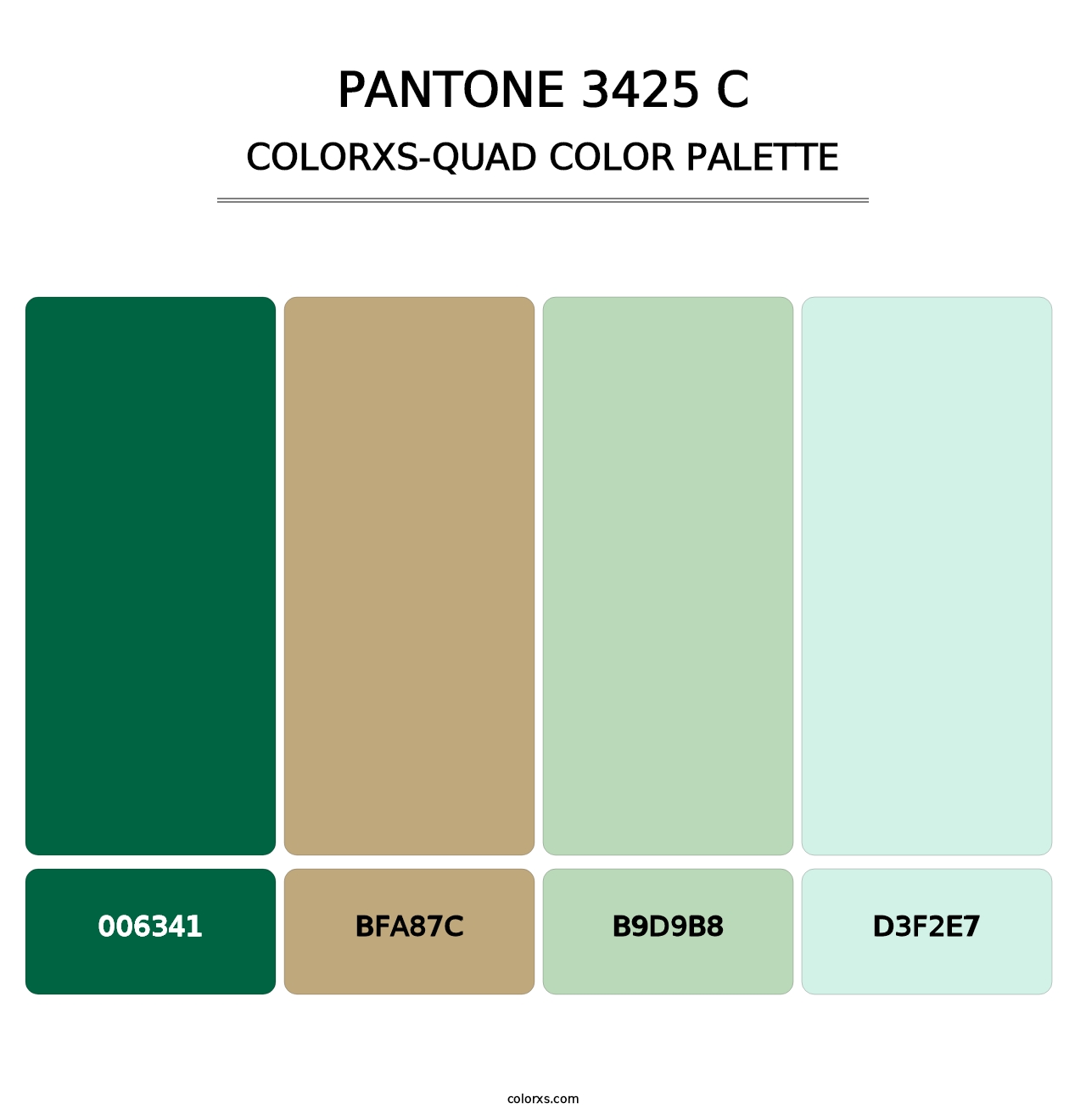 PANTONE 3425 C - Colorxs Quad Palette