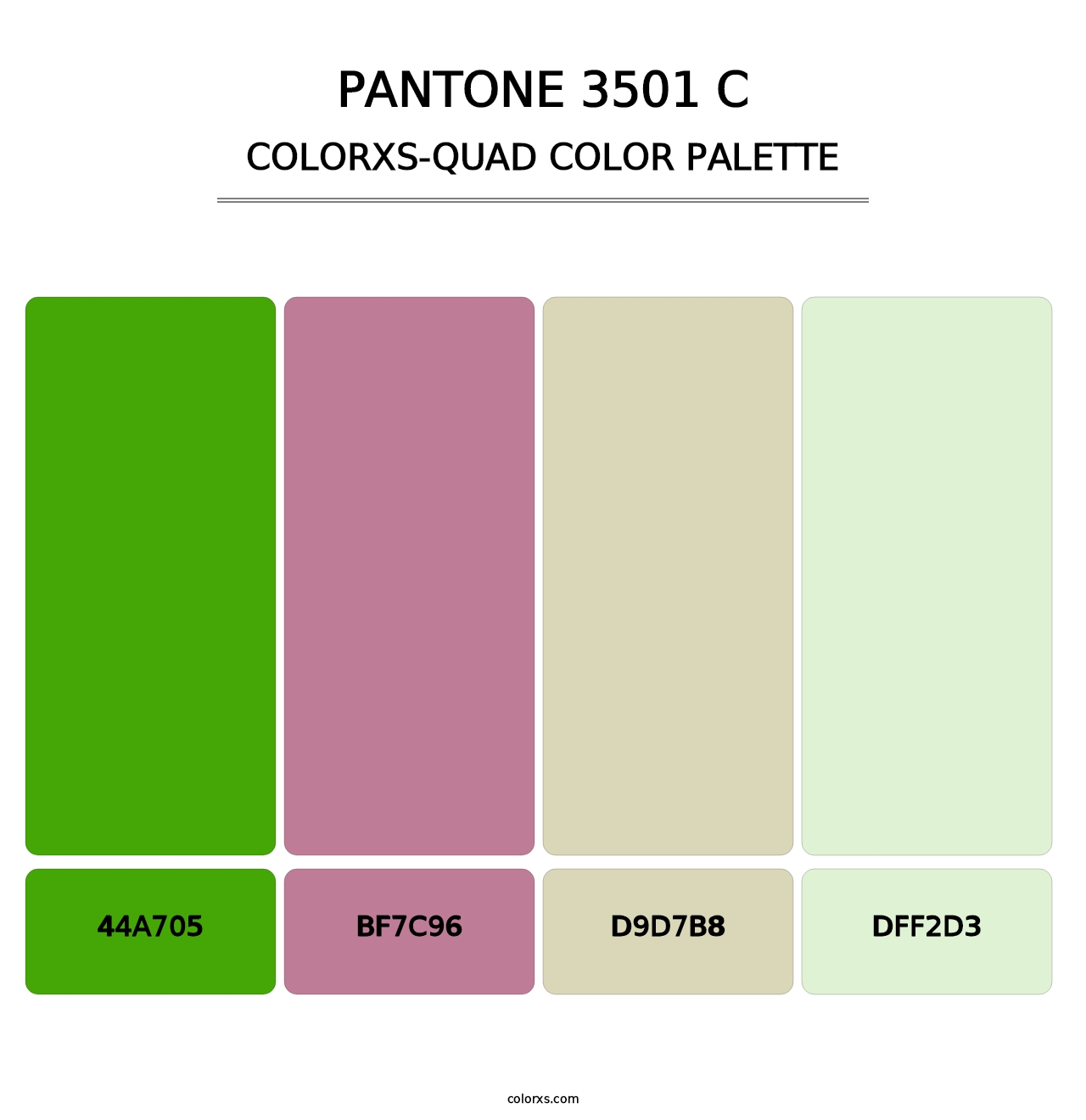PANTONE 3501 C - Colorxs Quad Palette