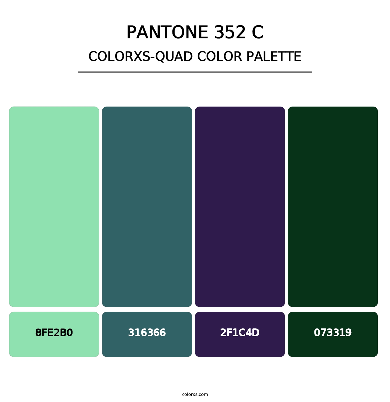 PANTONE 352 C - Colorxs Quad Palette
