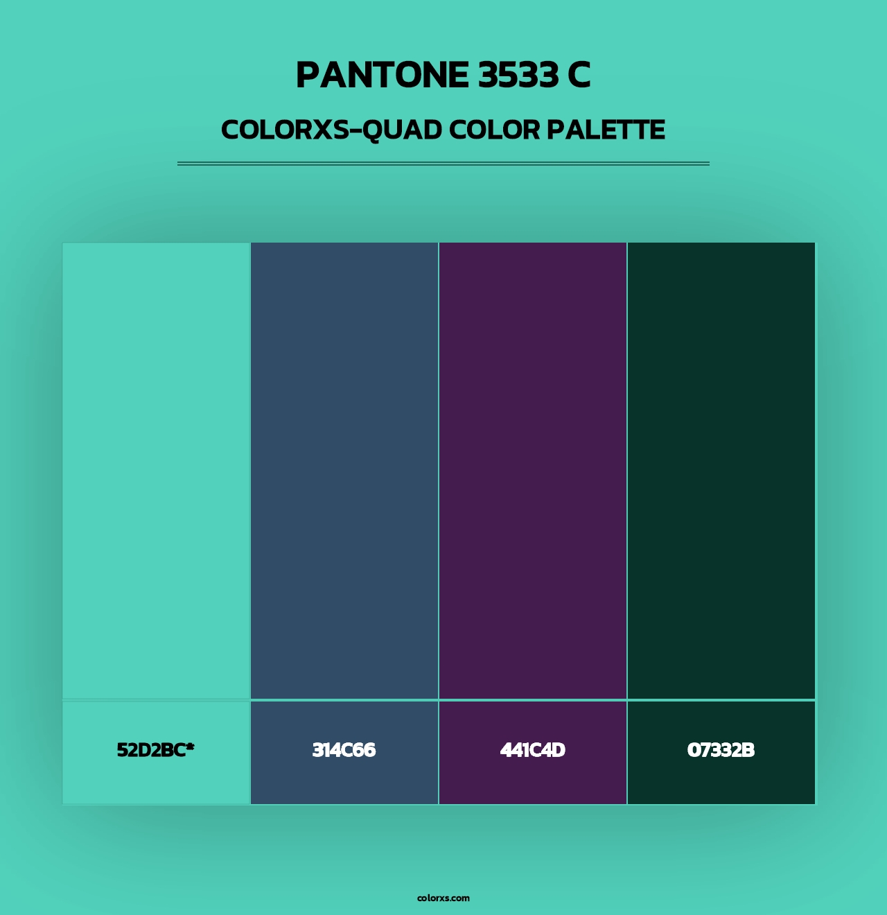 PANTONE 3533 C - Colorxs Quad Palette