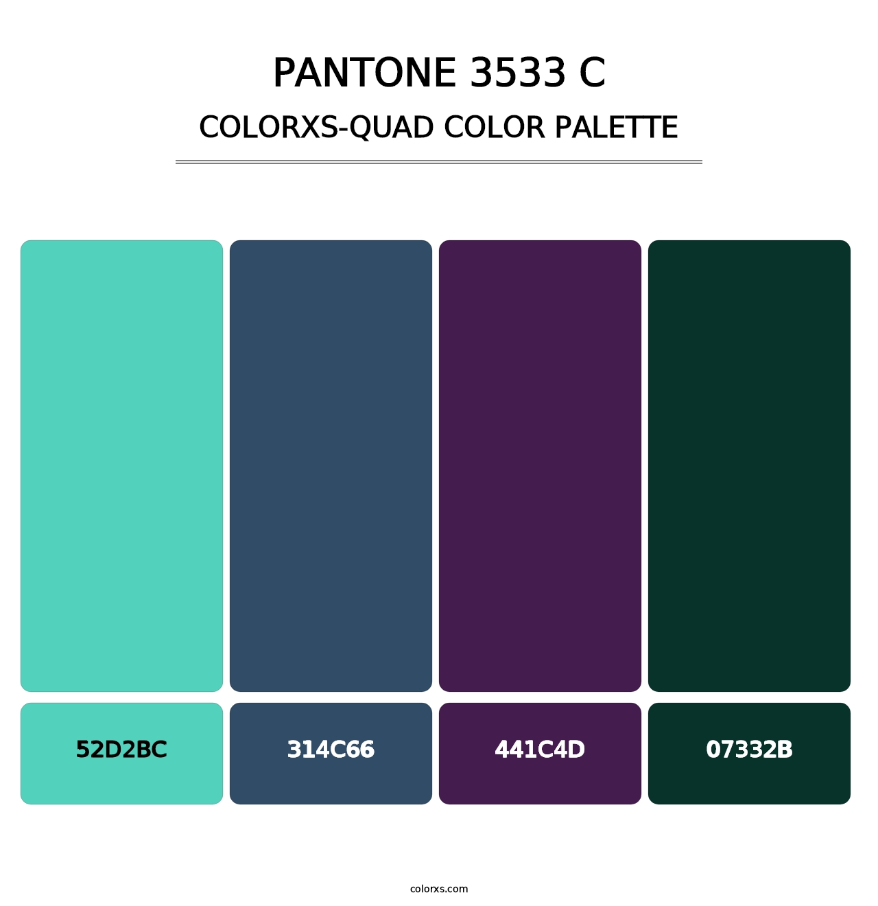 PANTONE 3533 C - Colorxs Quad Palette