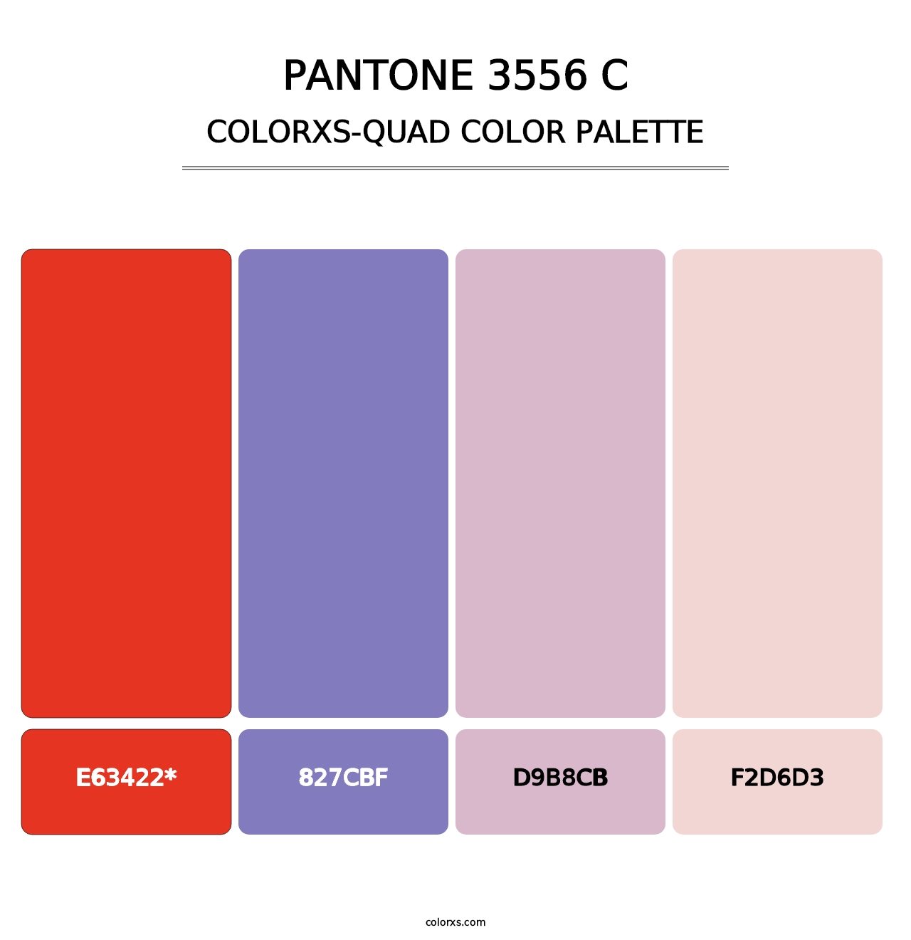 PANTONE 3556 C - Colorxs Quad Palette