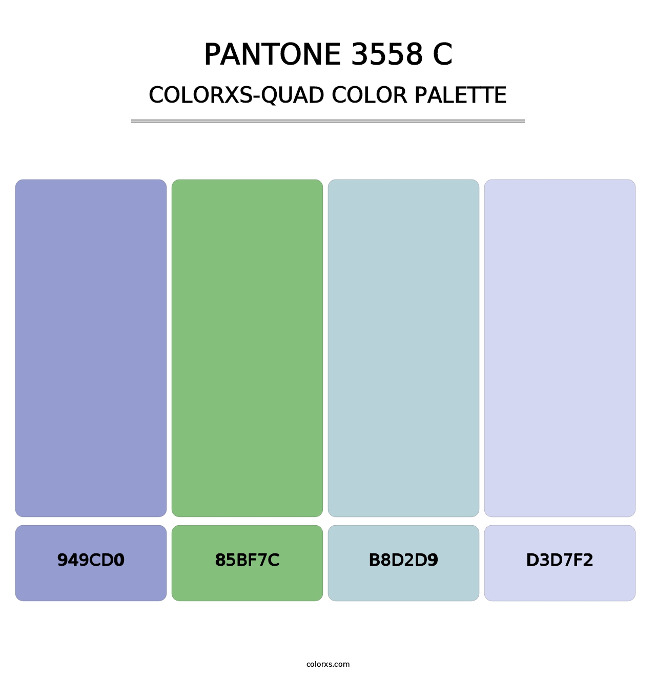 PANTONE 3558 C - Colorxs Quad Palette