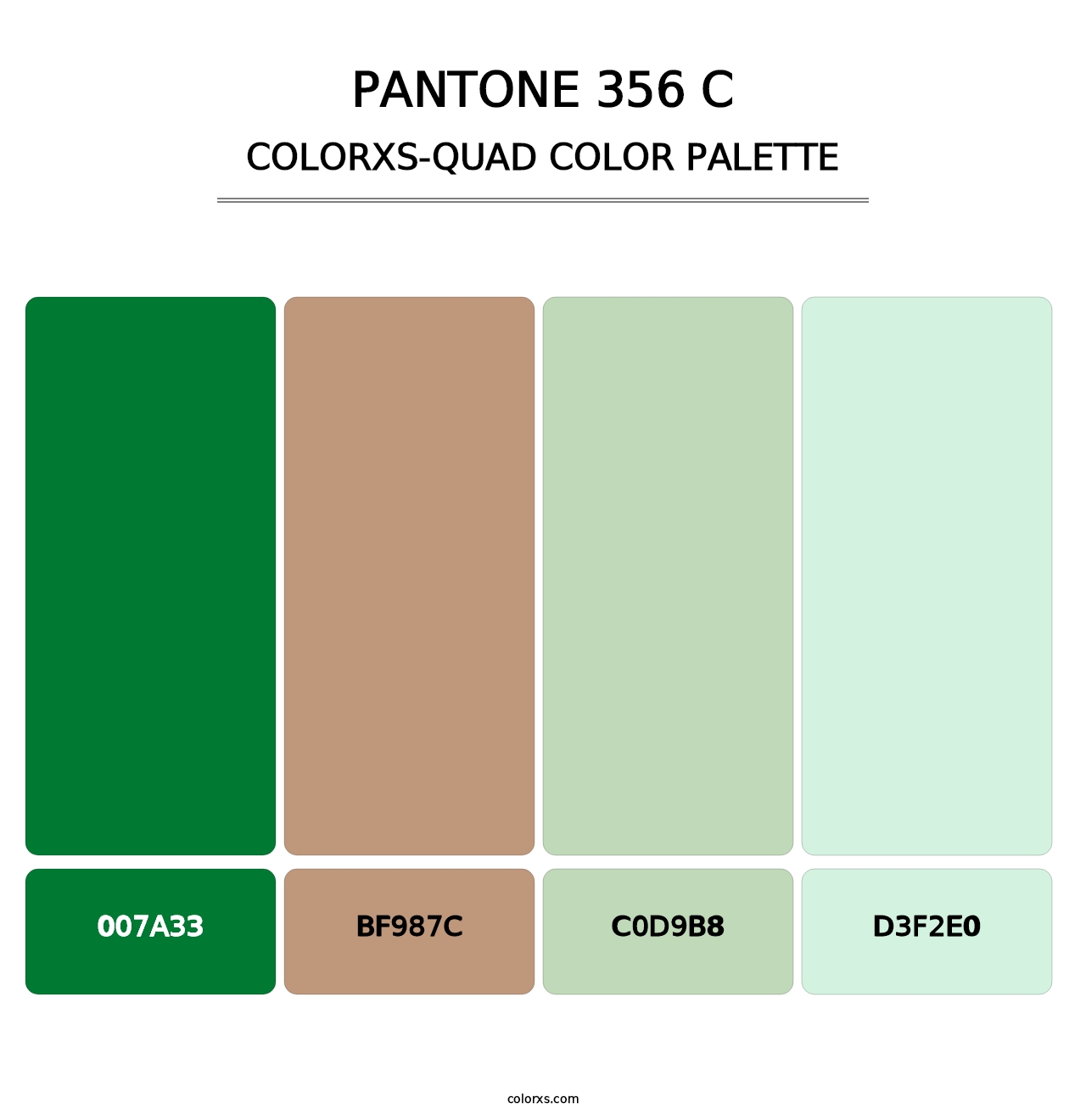 PANTONE 356 C - Colorxs Quad Palette