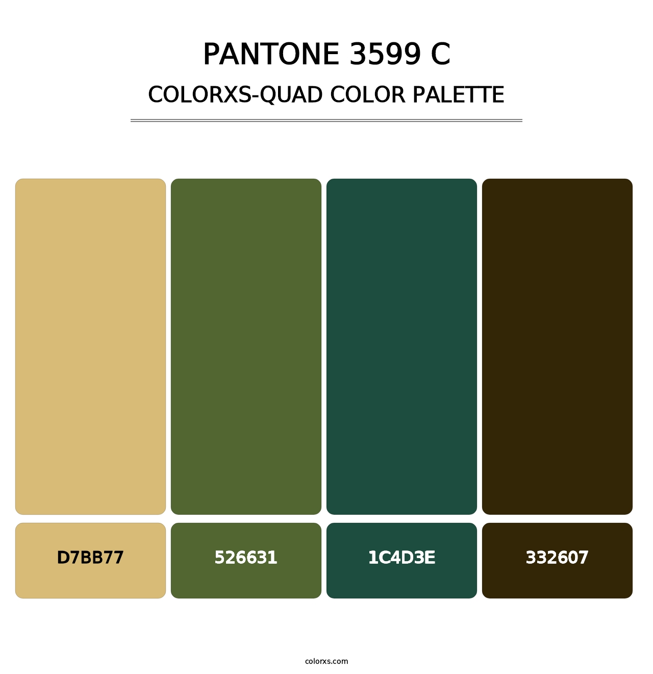PANTONE 3599 C - Colorxs Quad Palette
