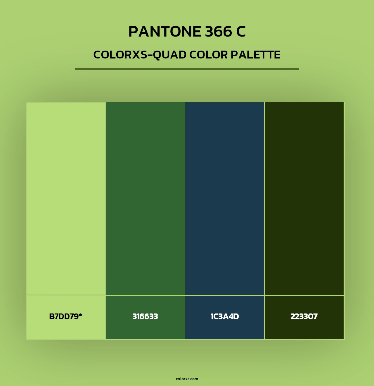 PANTONE 366 C - Colorxs Quad Palette