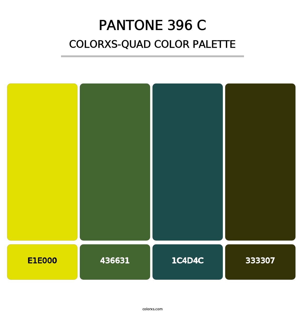 PANTONE 396 C - Colorxs Quad Palette