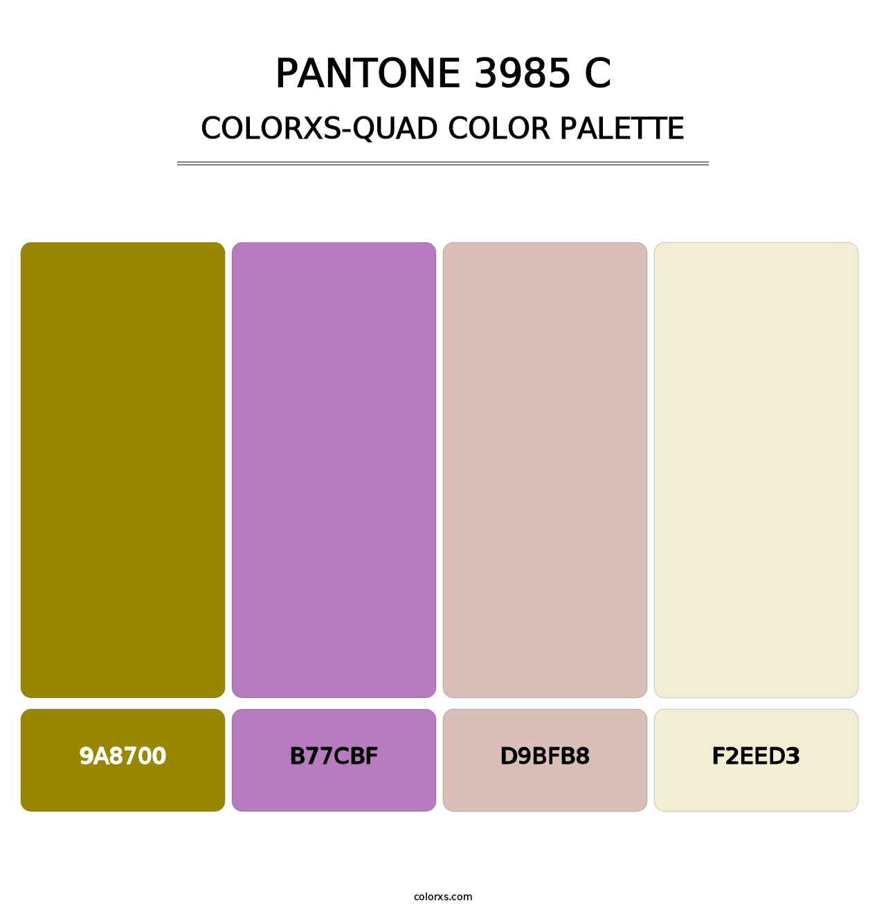 PANTONE 3985 C - Colorxs Quad Palette