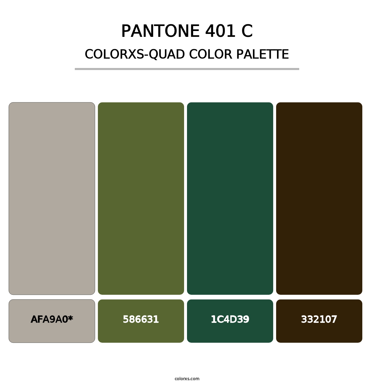 PANTONE 401 C - Colorxs Quad Palette