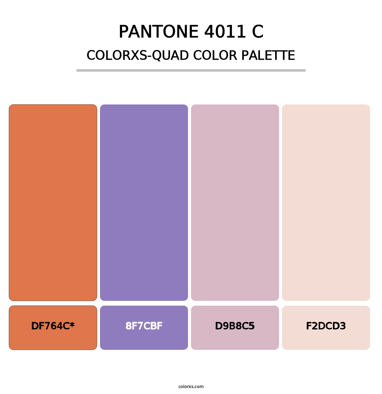 PANTONE 4011 C - Colorxs Quad Palette