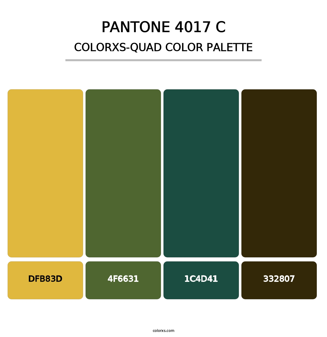 PANTONE 4017 C - Colorxs Quad Palette